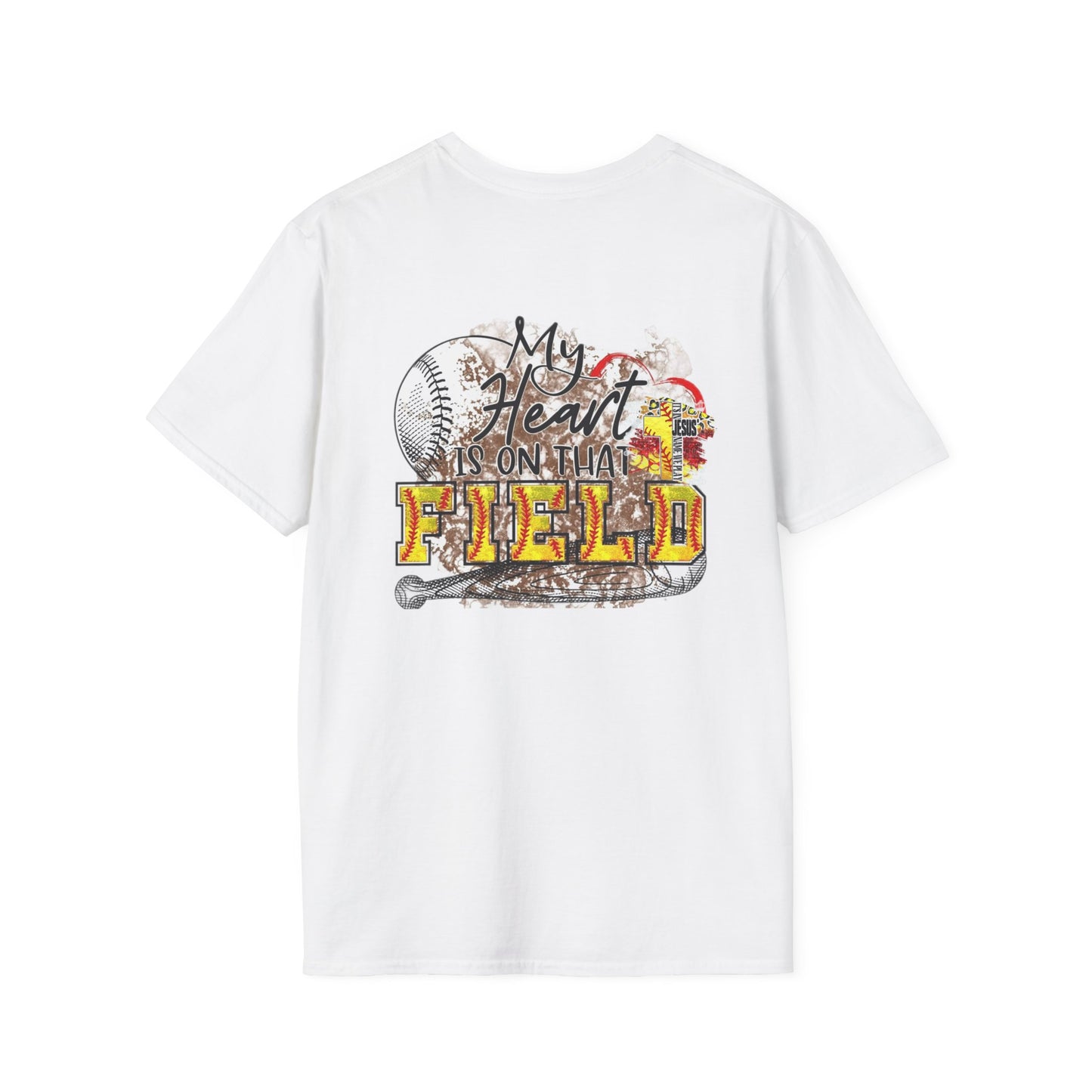 Baseball Heart T-Shirt | Unisex Softstyle Tee, Gift for Sports Lovers, Father's Day, Baseball Fans, Summer Style