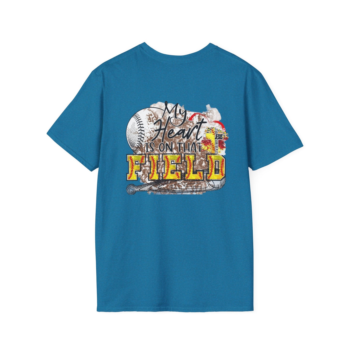 Baseball Heart T-Shirt | Unisex Softstyle Tee, Gift for Sports Lovers, Father's Day, Baseball Fans, Summer Style