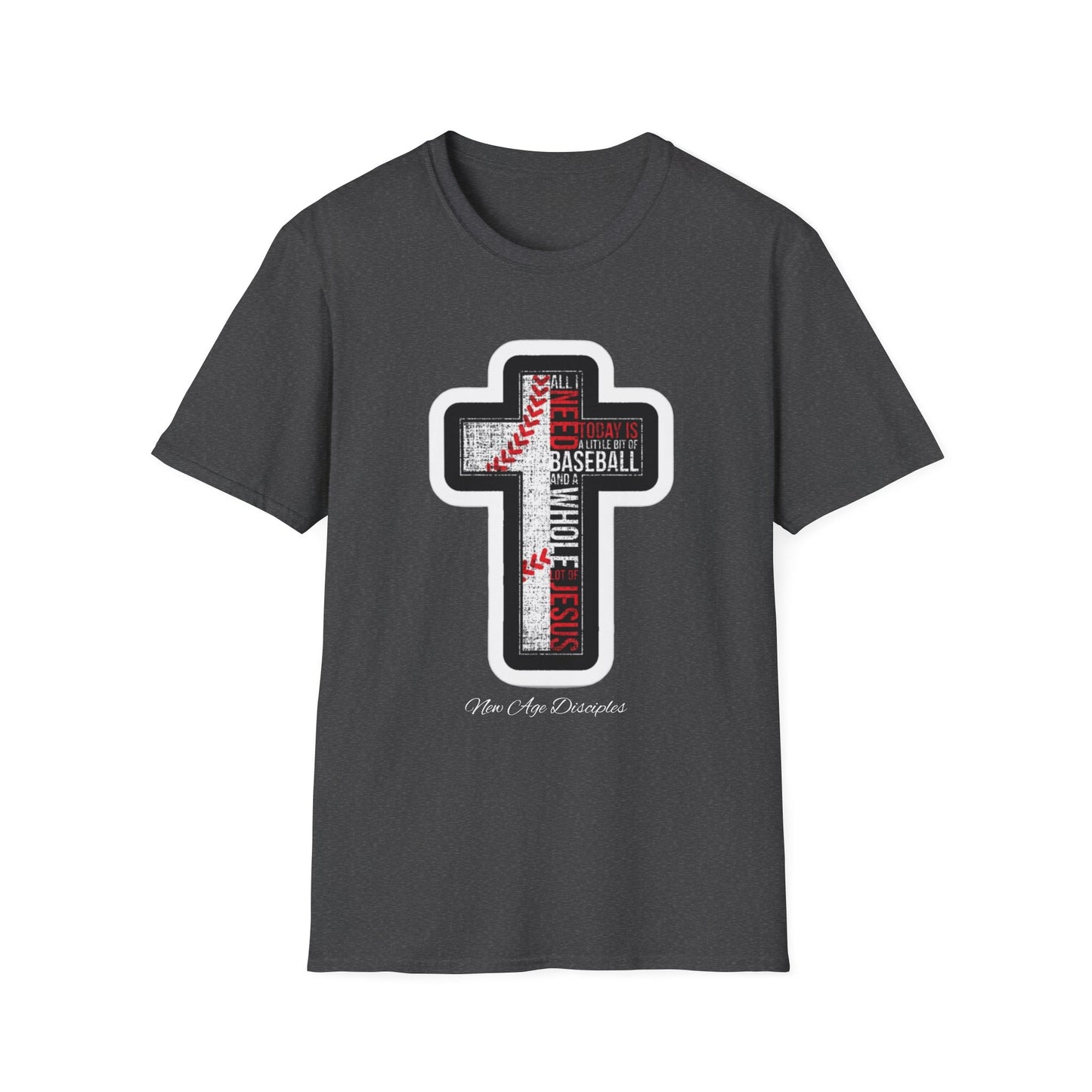 Baseball Cross T-Shirt - Faith & Sports, Unisex Tee, Gift for Baseball Lovers, Christian Apparel, Soft Cotton Tee