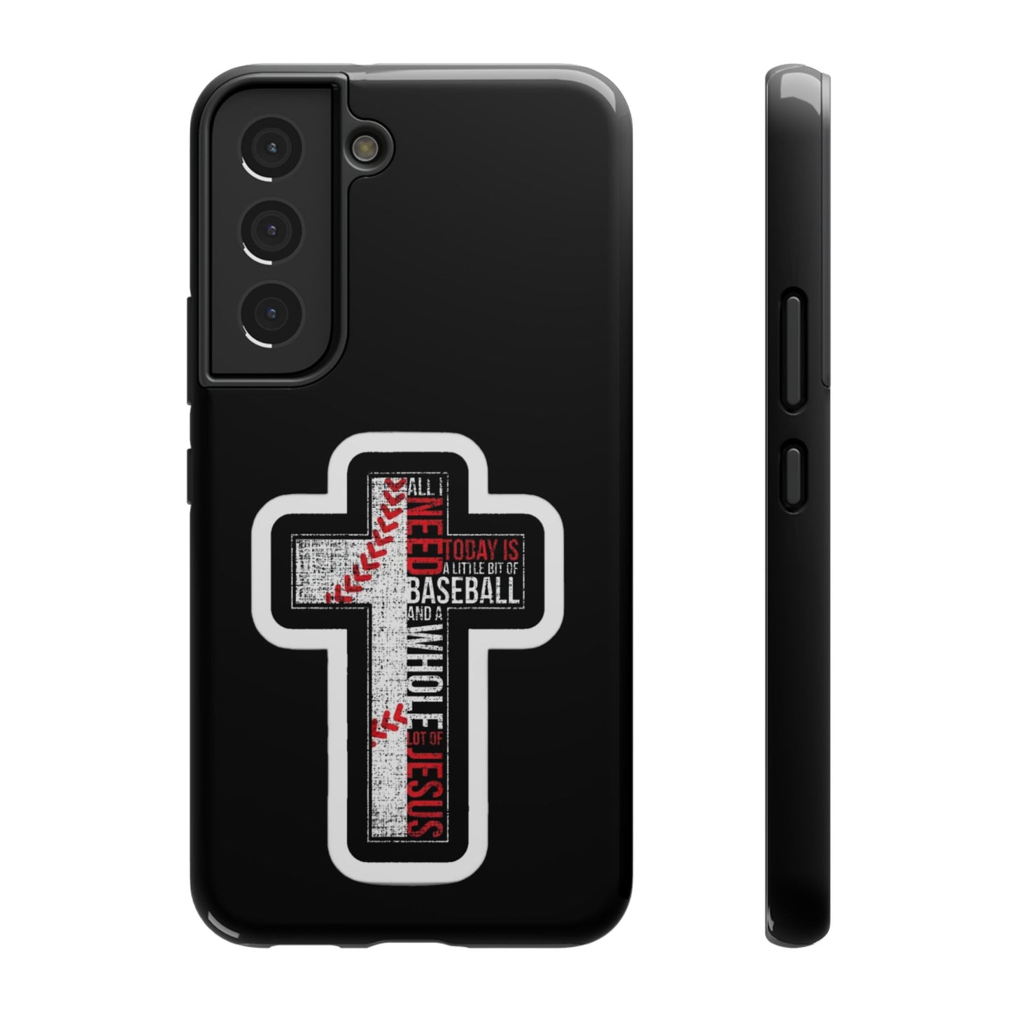 Baseball-themed Phone Case, Religious Cell Phone Cover, Impact-Resistant Case for Sports Lovers, Christian Gifts, Durable Mobile Accessory