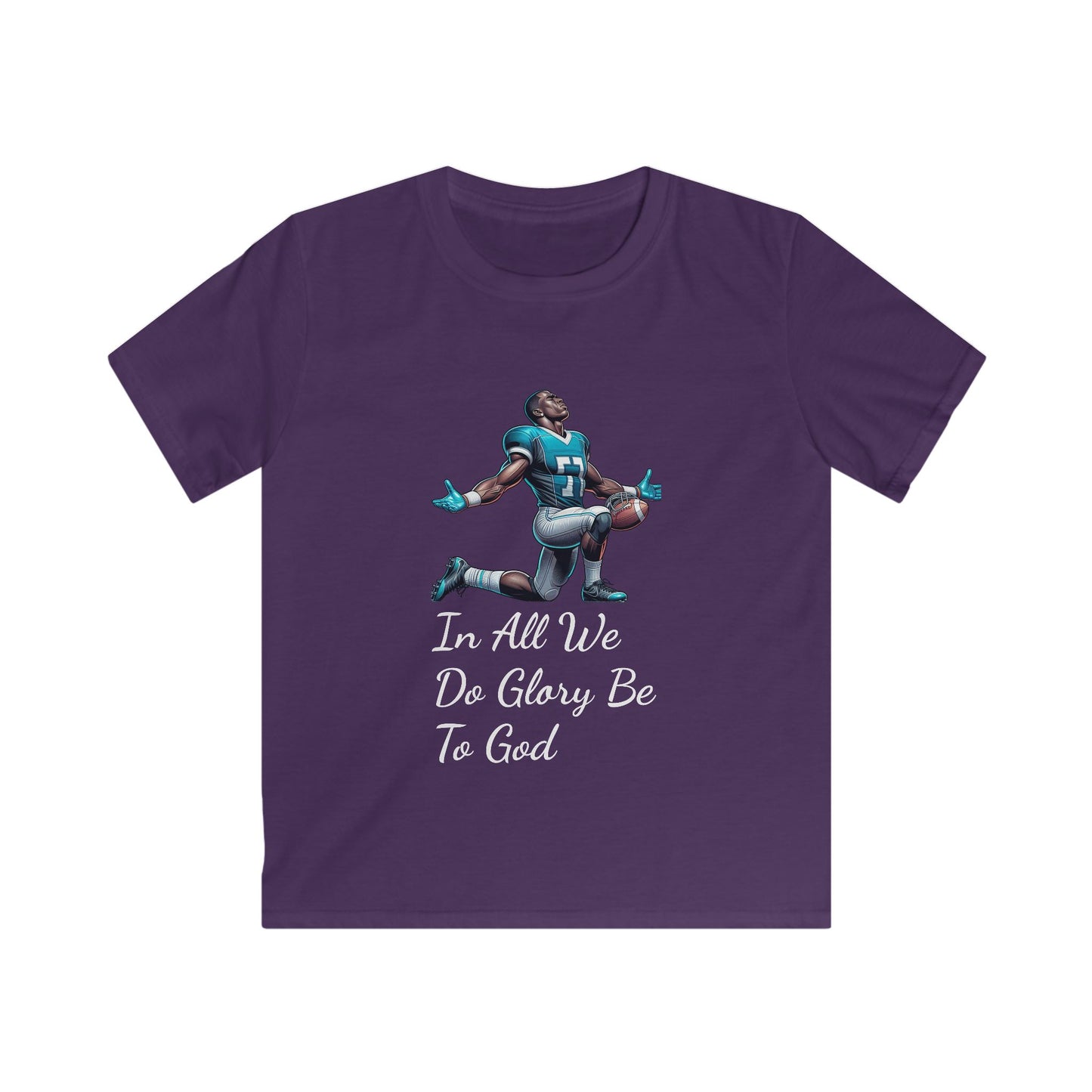 Inspirational Kids Softstyle Tee - Faith, Athletes Gift, Motivational Shirt, Youth Sports Apparel, Team Spirit Wear
