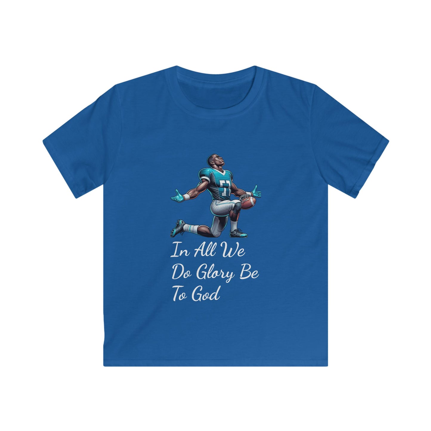 Inspirational Kids Softstyle Tee - Faith, Athletes Gift, Motivational Shirt, Youth Sports Apparel, Team Spirit Wear