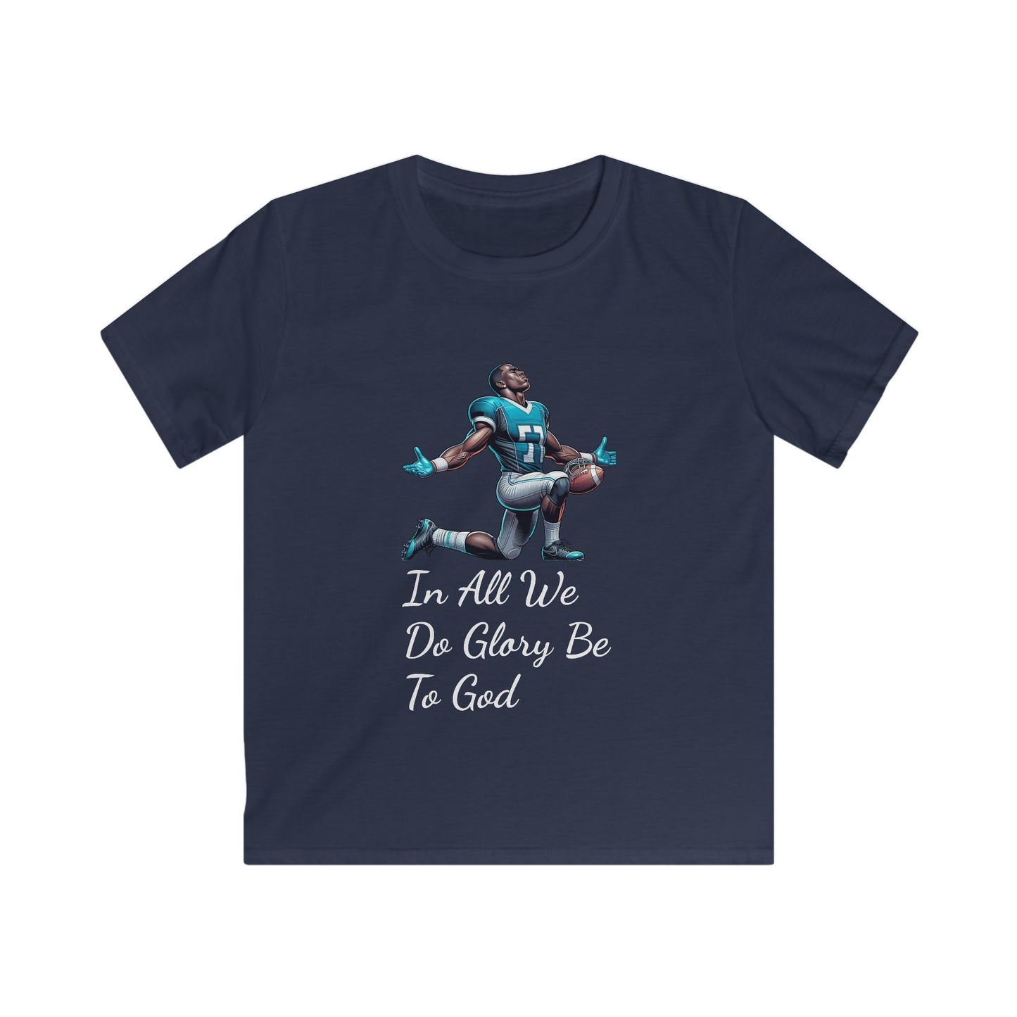 Inspirational Kids Softstyle Tee - Faith, Athletes Gift, Motivational Shirt, Youth Sports Apparel, Team Spirit Wear