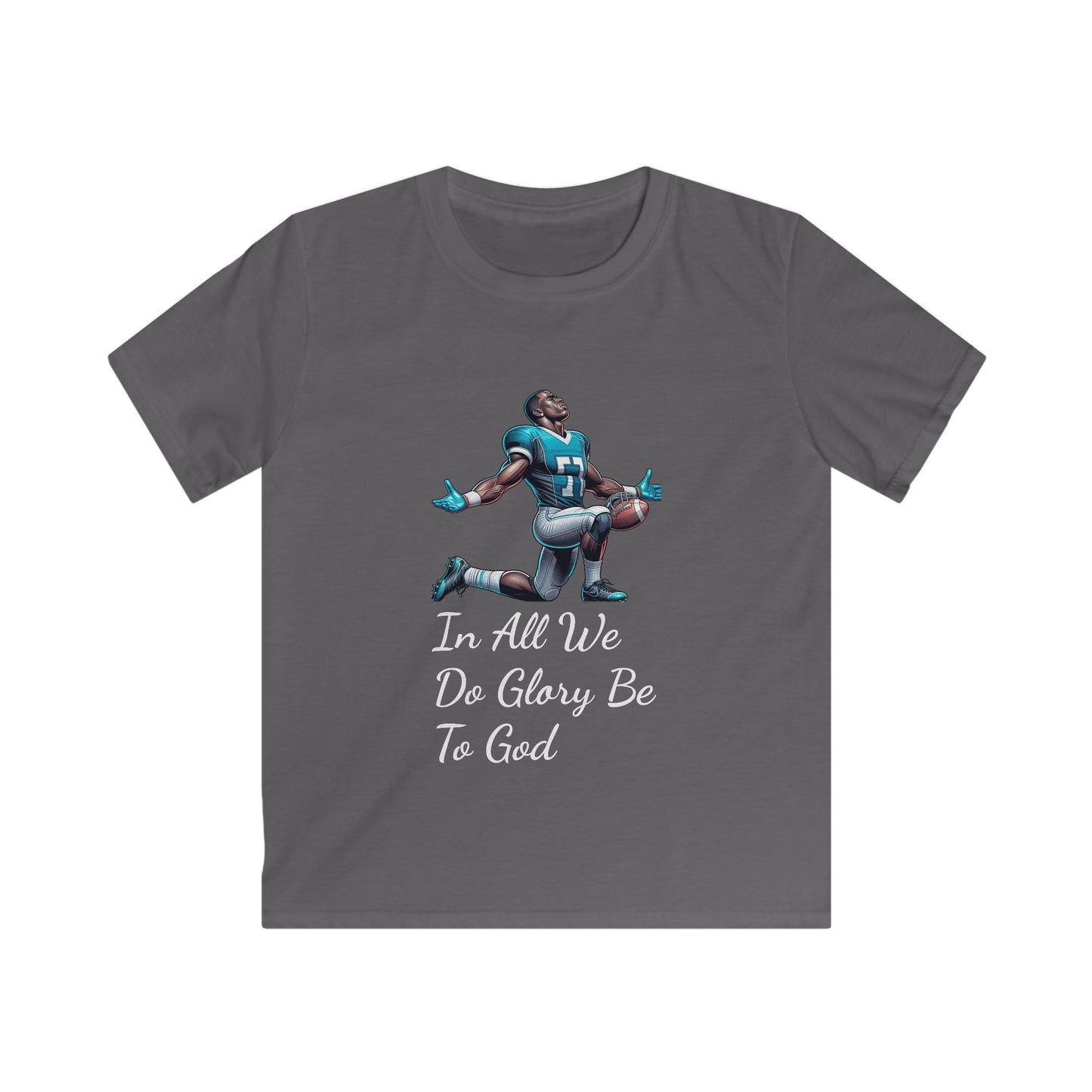 Inspirational Kids Softstyle Tee - Faith, Athletes Gift, Motivational Shirt, Youth Sports Apparel, Team Spirit Wear