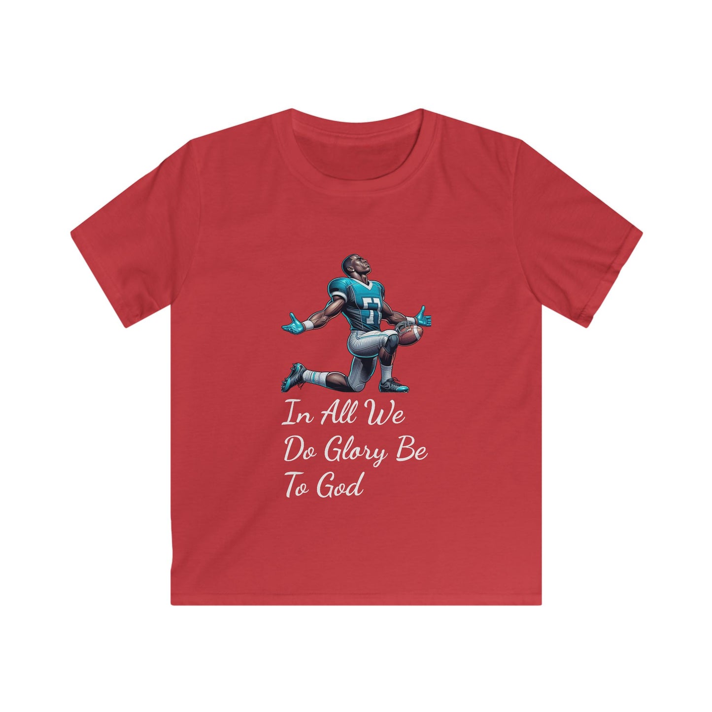 Inspirational Kids Softstyle Tee - Faith, Athletes Gift, Motivational Shirt, Youth Sports Apparel, Team Spirit Wear