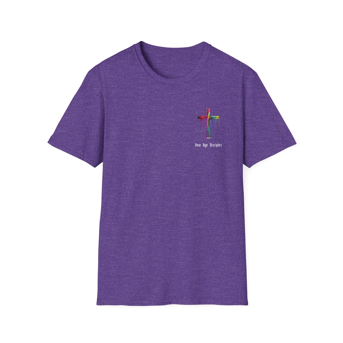 Rainbow Cross Graphic T-Shirt, Christian Apparel, Unisex Tee, Faith-Based Gift, Stylish Religious Wear