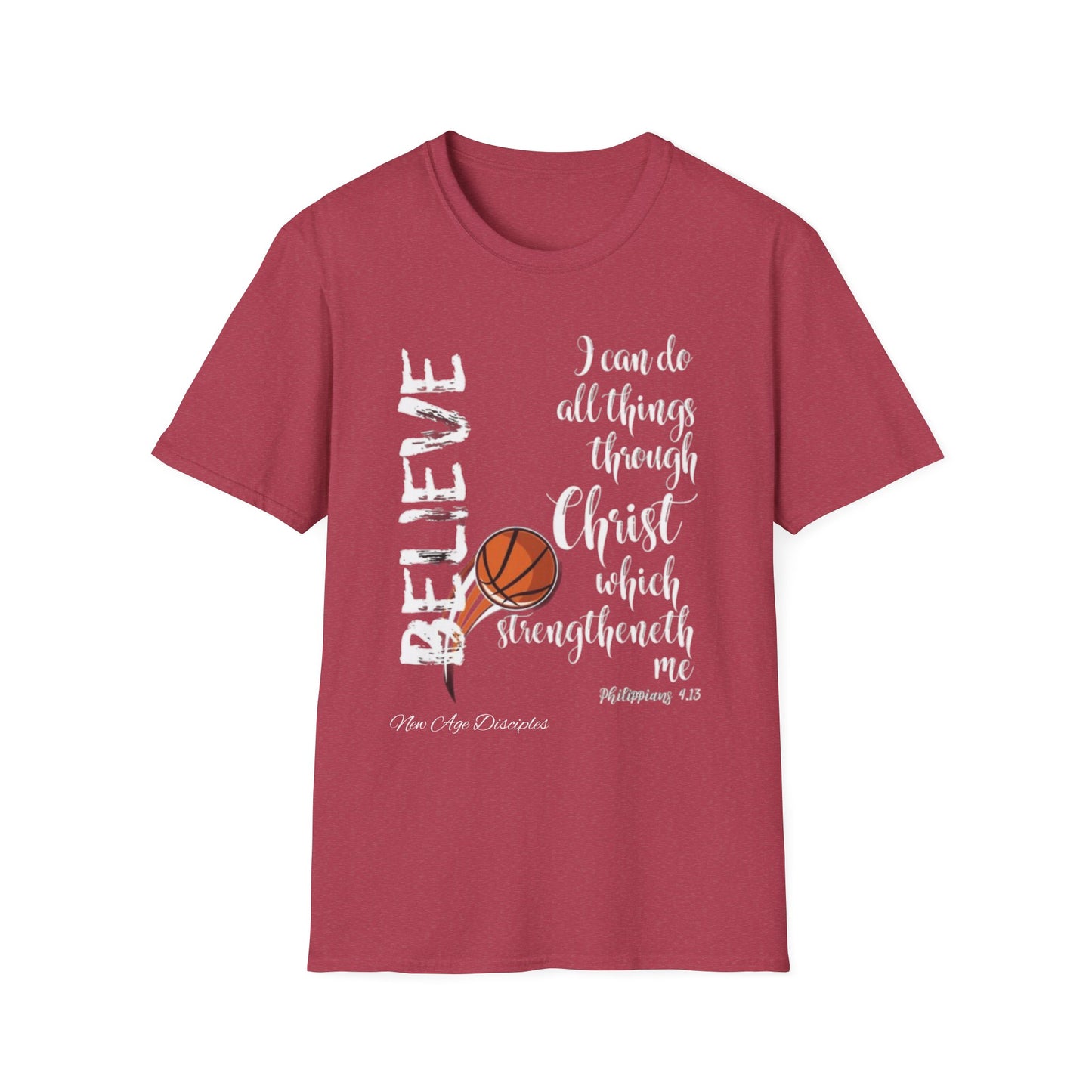 Inspirational Basketball T-Shirt, Motivational Tee, Faith-Based Apparel, Unisex T-Shirt, Gift for Athletes, Sportswear, Christian Quote