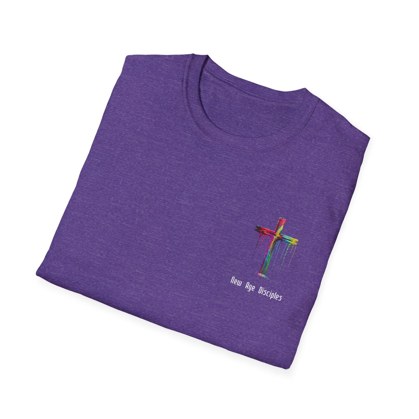 Rainbow Cross Graphic T-Shirt, Christian Apparel, Unisex Tee, Faith-Based Gift, Stylish Religious Wear