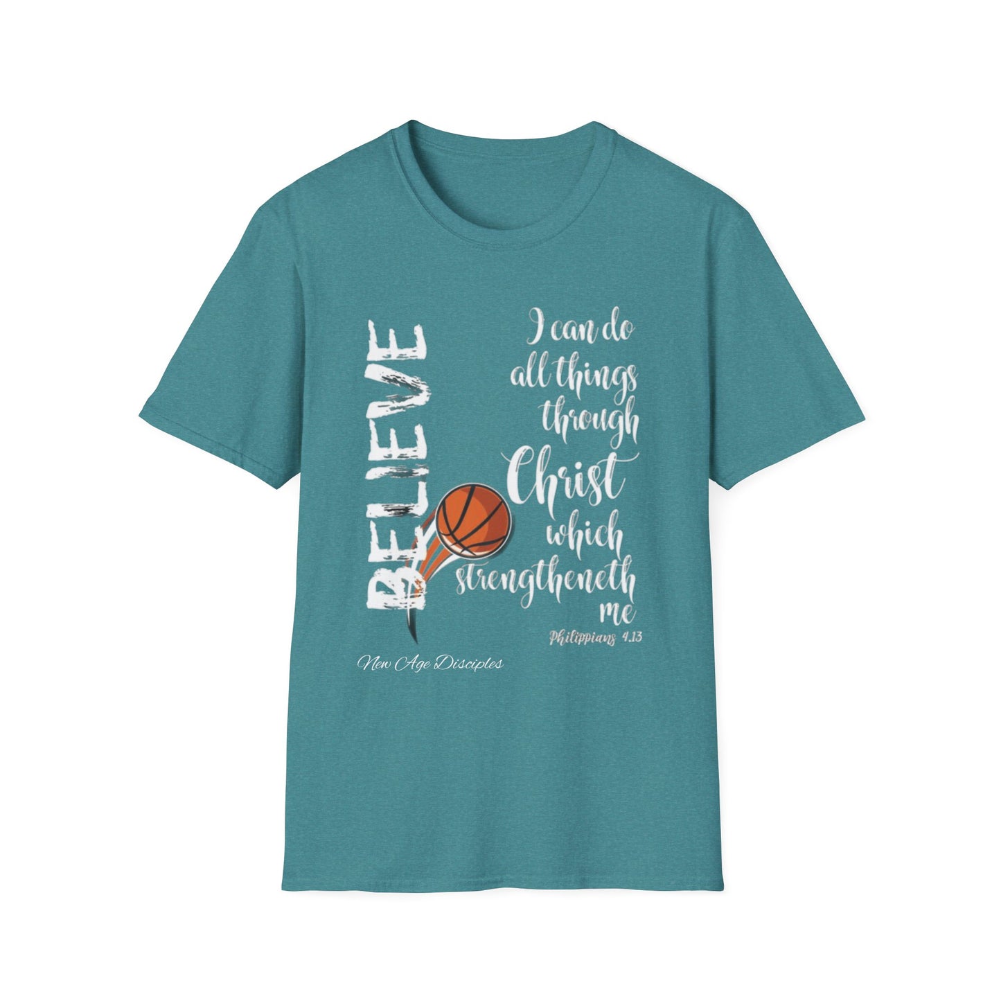Inspirational Basketball T-Shirt, Motivational Tee, Faith-Based Apparel, Unisex T-Shirt, Gift for Athletes, Sportswear, Christian Quote