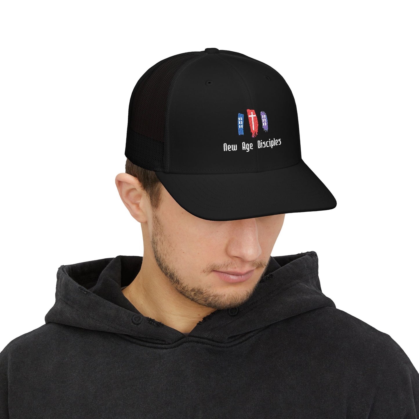 New Age Disciples Snapback Trucker Cap | Trendy Hat for Outdoor Adventures, Casual Wear, Festivals, Gifts