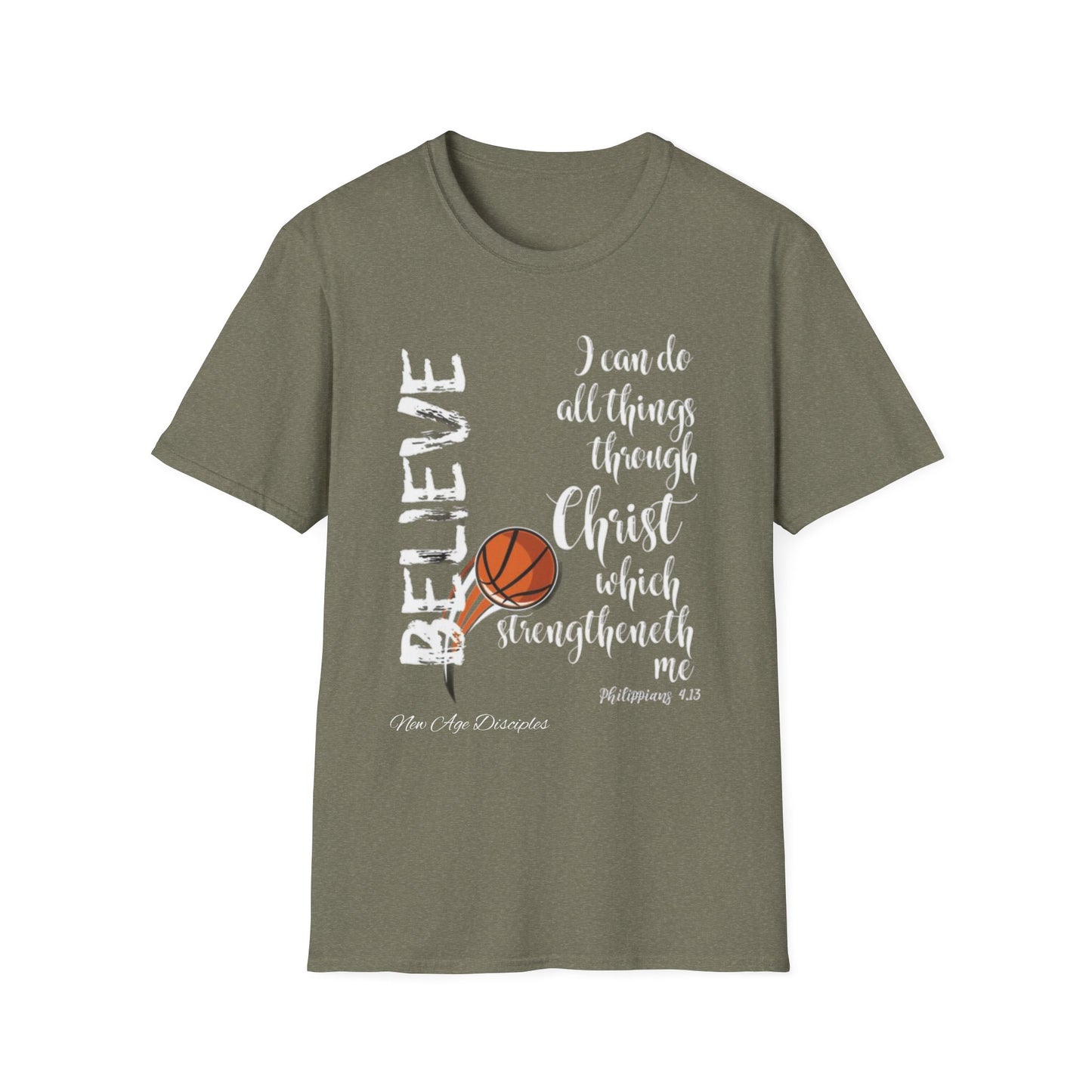 Inspirational Basketball T-Shirt, Motivational Tee, Faith-Based Apparel, Unisex T-Shirt, Gift for Athletes, Sportswear, Christian Quote