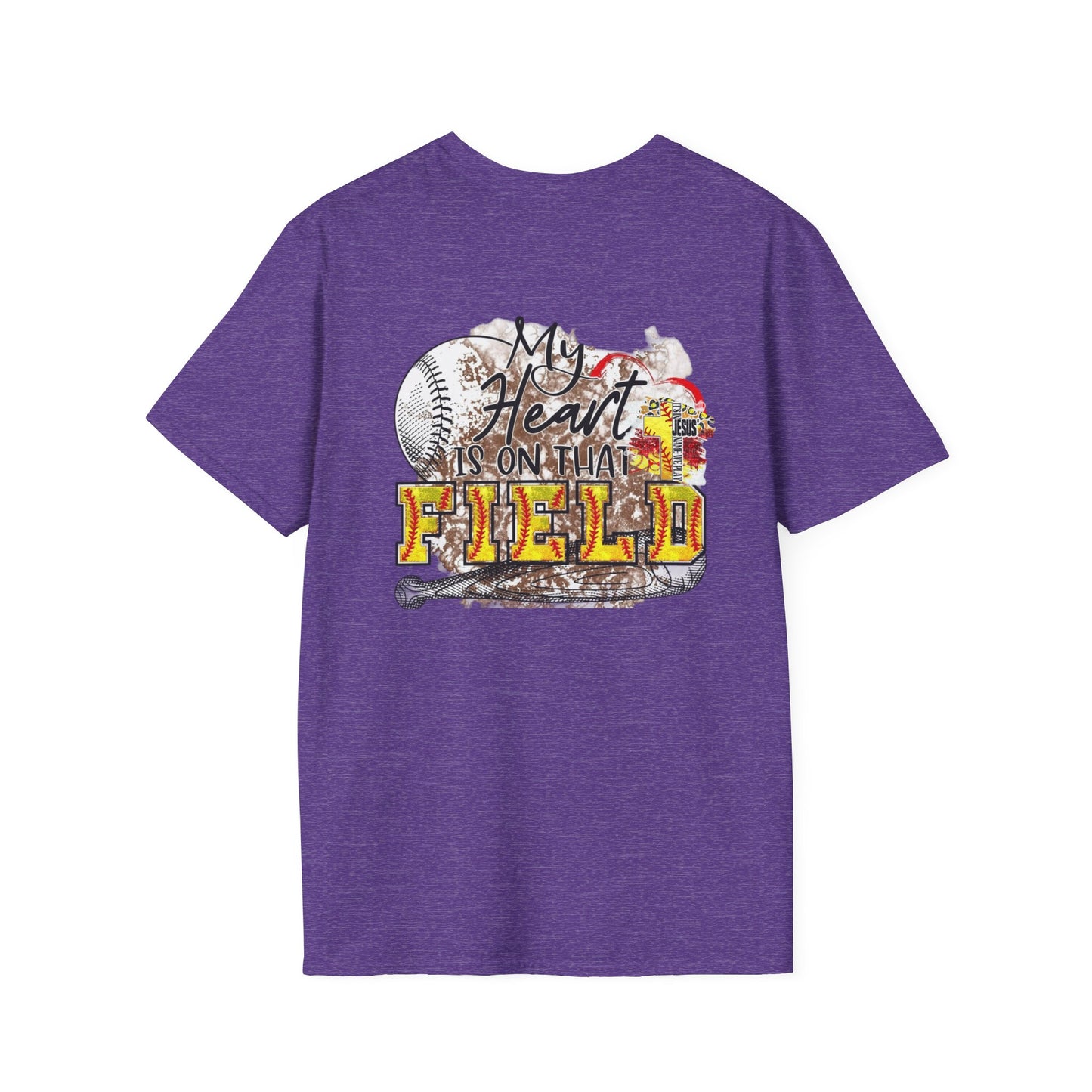 Baseball Heart T-Shirt | Unisex Softstyle Tee, Gift for Sports Lovers, Father's Day, Baseball Fans, Summer Style