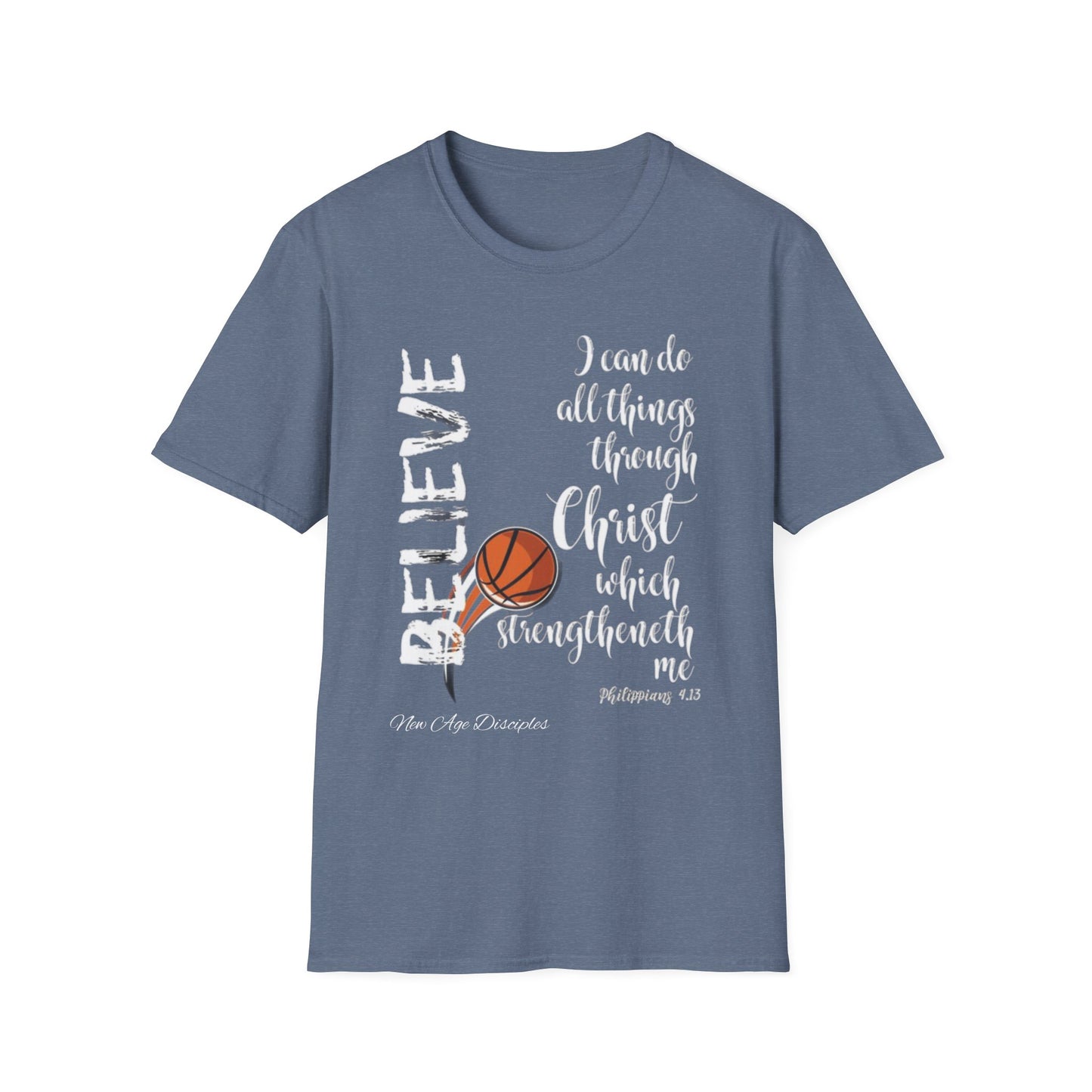 Inspirational Basketball T-Shirt, Motivational Tee, Faith-Based Apparel, Unisex T-Shirt, Gift for Athletes, Sportswear, Christian Quote