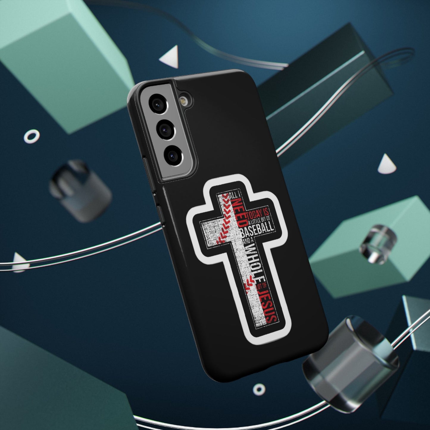 Baseball-themed Phone Case, Religious Cell Phone Cover, Impact-Resistant Case for Sports Lovers, Christian Gifts, Durable Mobile Accessory