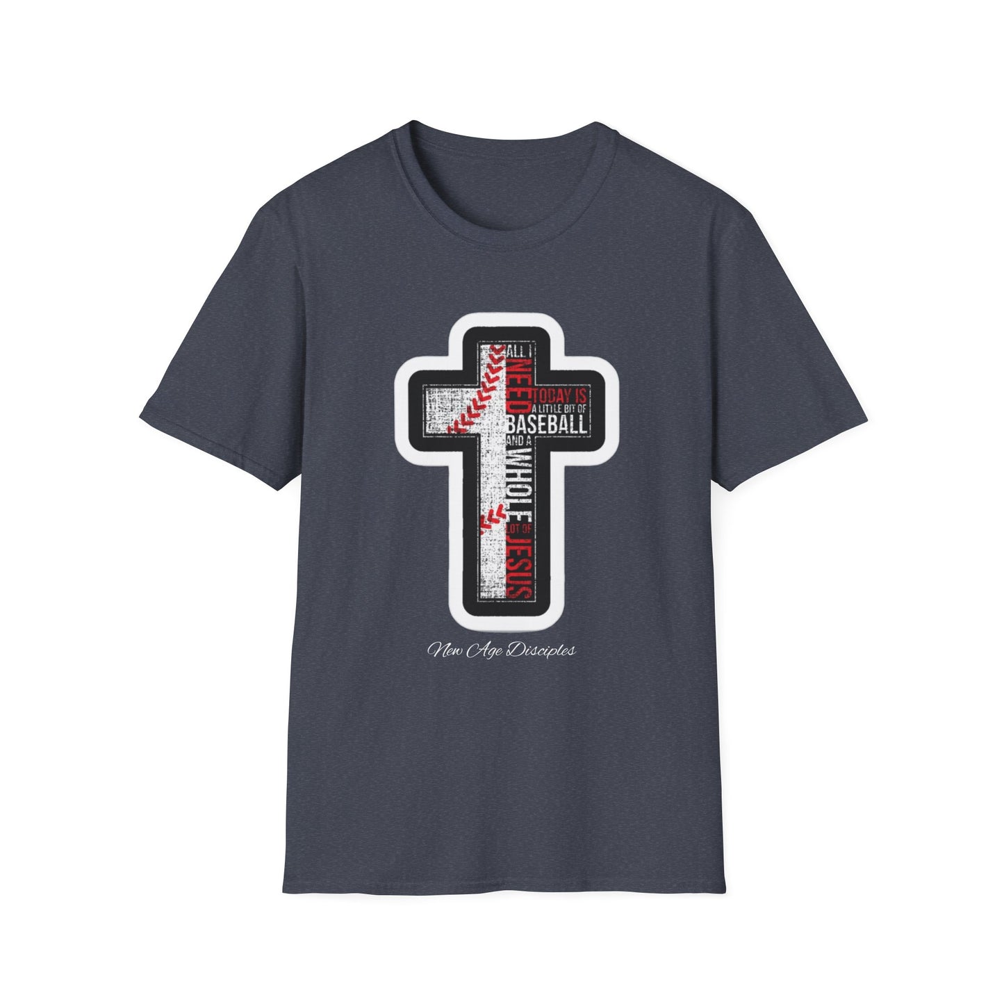 Baseball Cross T-Shirt - Faith & Sports, Unisex Tee, Gift for Baseball Lovers, Christian Apparel, Soft Cotton Tee
