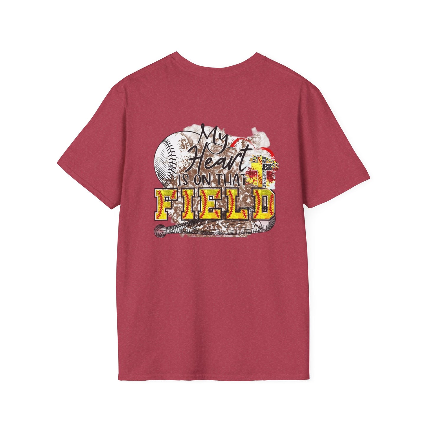 Baseball Heart T-Shirt | Unisex Softstyle Tee, Gift for Sports Lovers, Father's Day, Baseball Fans, Summer Style
