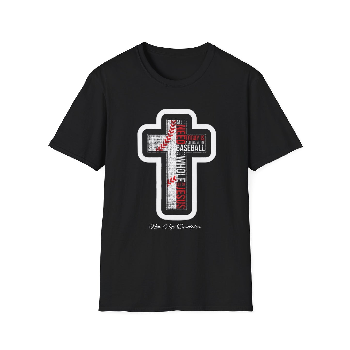 Baseball Cross T-Shirt - Faith & Sports, Unisex Tee, Gift for Baseball Lovers, Christian Apparel, Soft Cotton Tee