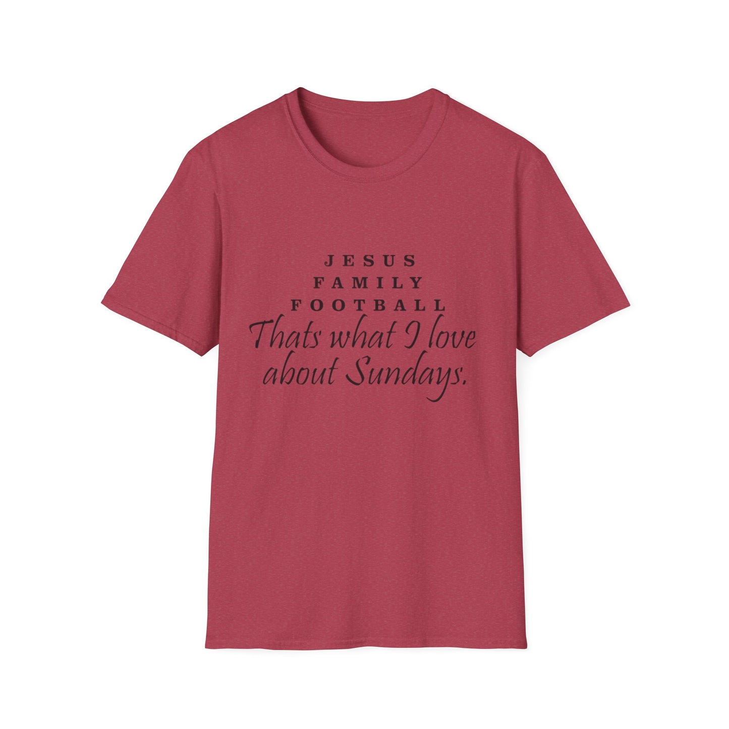 Faith & Family Unisex T-Shirt - Perfect for Game Day, Sundays, Church, Family Gatherings, Gift for Football Lovers