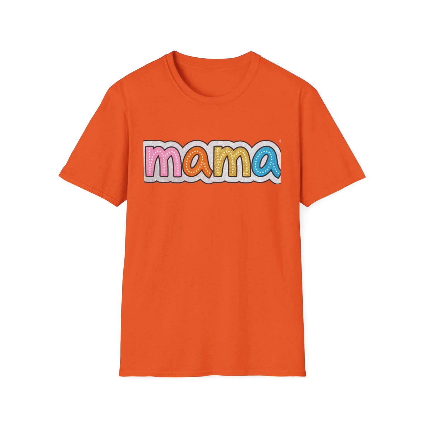 Colorful Mama T-Shirt, Unisex Softstyle Tee for Moms, Mother's Day Gift, Family Outing Shirt, Cozy Casual Wear