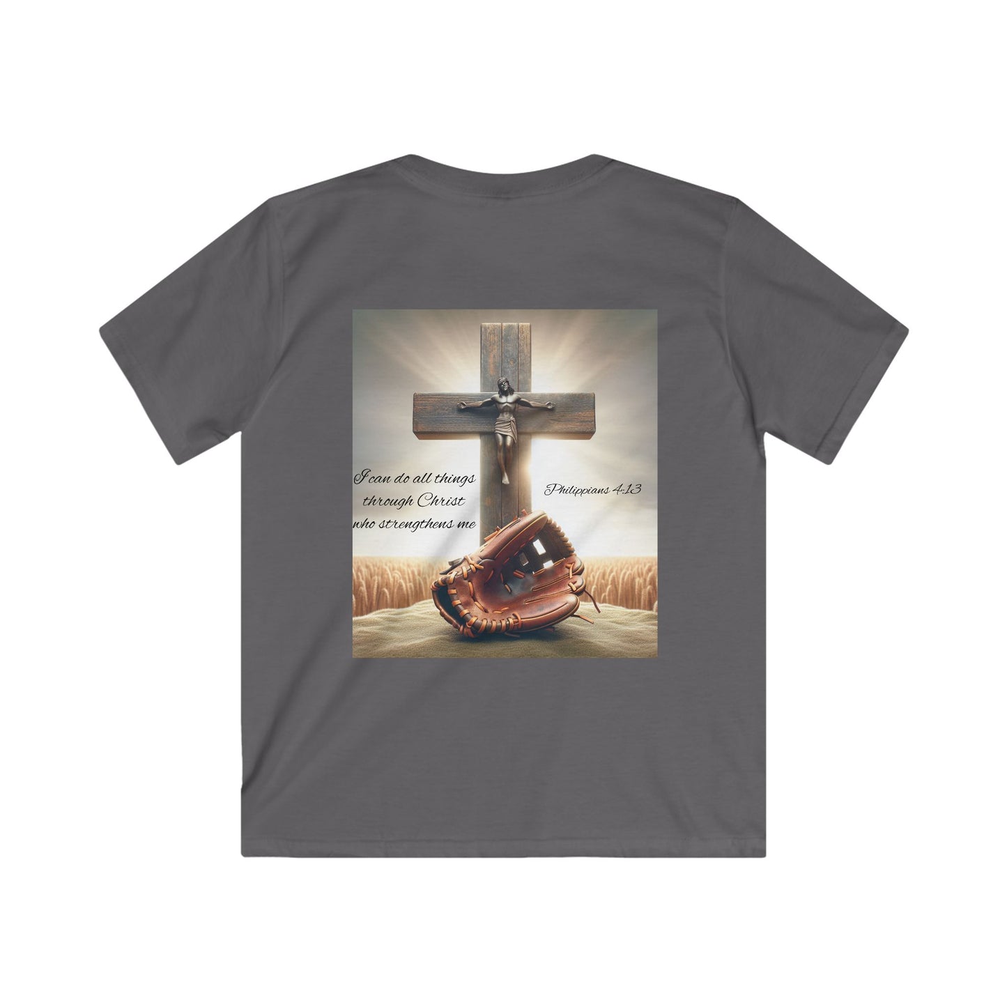 Kids Faith-Inspired Softstyle Tee, Inspirational T-Shirt for Children, Christian Apparel, Meaningful Gift for Kids, Everyday Wear
