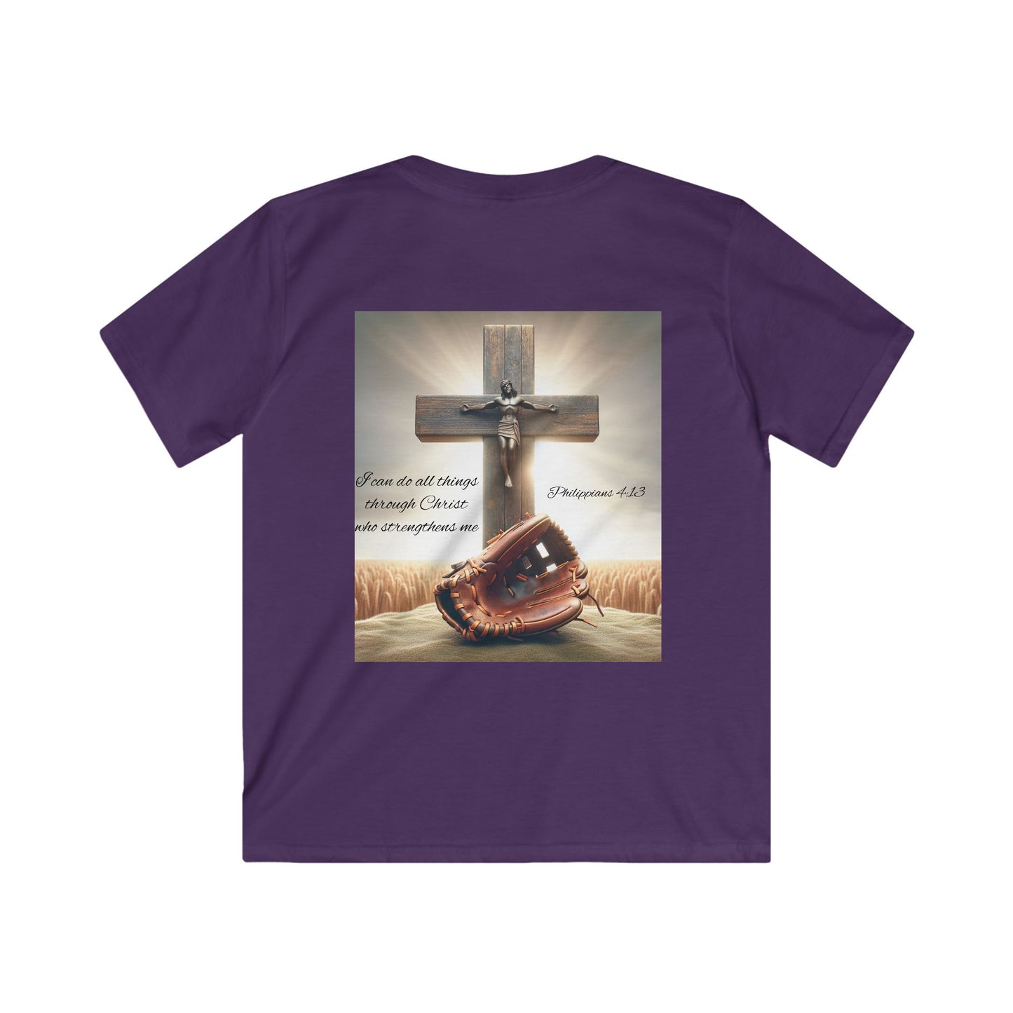 Kids Faith-Inspired Softstyle Tee, Inspirational T-Shirt for Children, Christian Apparel, Meaningful Gift for Kids, Everyday Wear