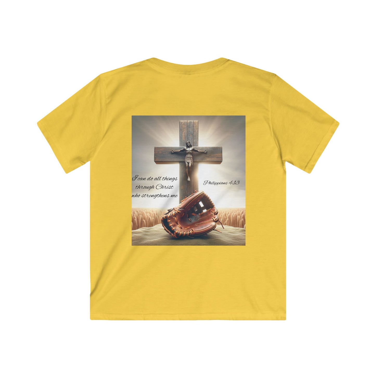 Kids Faith-Inspired Softstyle Tee, Inspirational T-Shirt for Children, Christian Apparel, Meaningful Gift for Kids, Everyday Wear