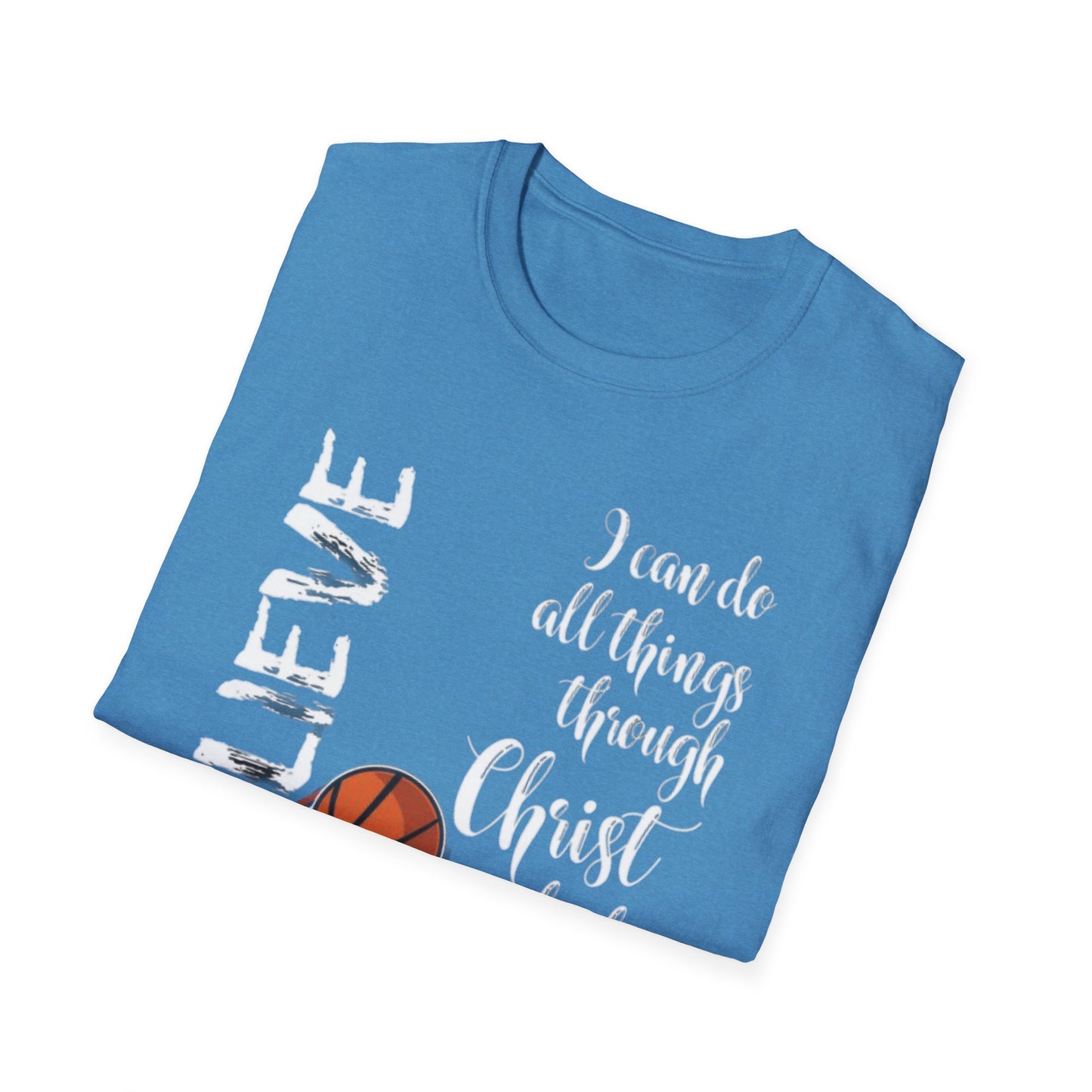 Inspirational Basketball T-Shirt, Motivational Tee, Faith-Based Apparel, Unisex T-Shirt, Gift for Athletes, Sportswear, Christian Quote