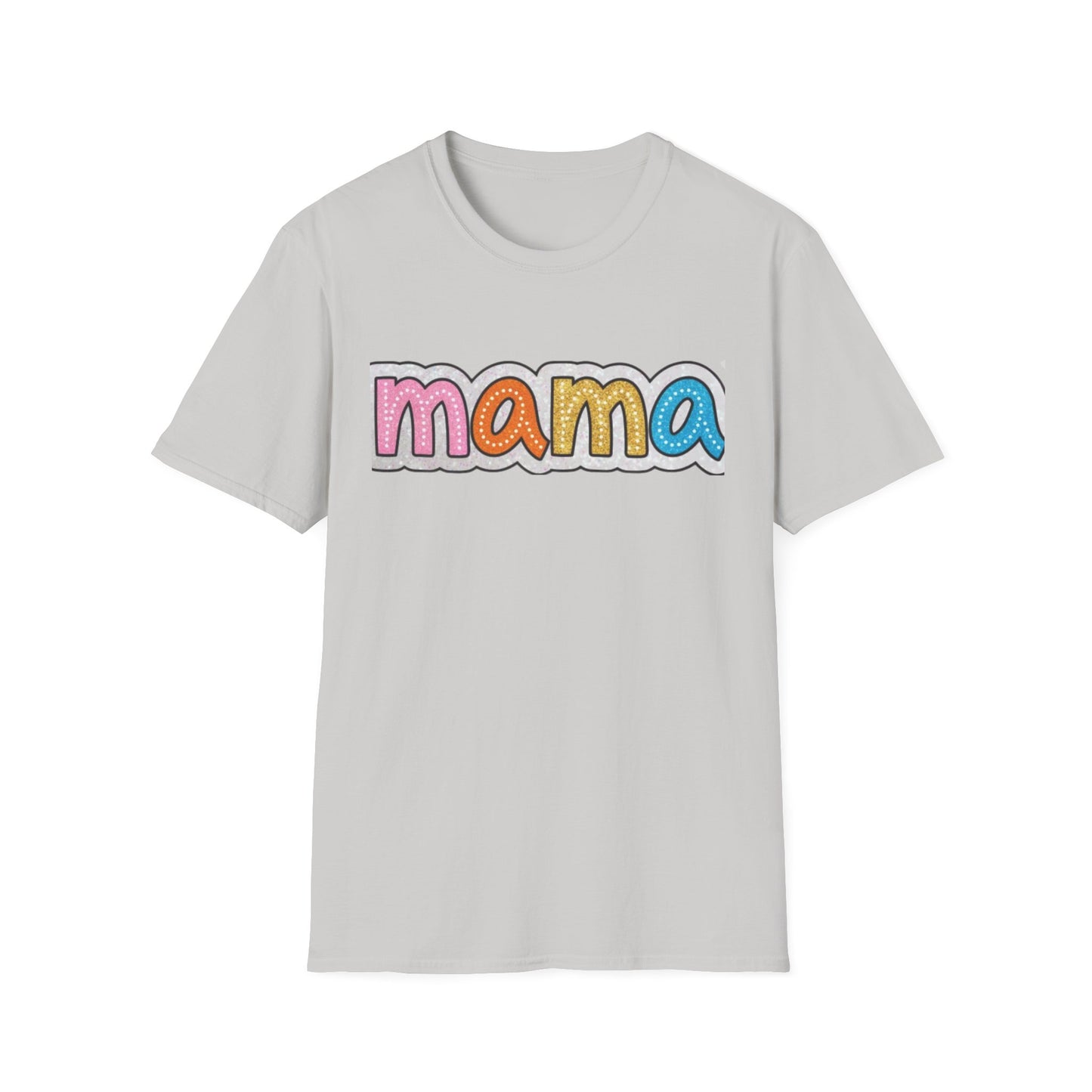 Colorful Mama T-Shirt, Unisex Softstyle Tee for Moms, Mother's Day Gift, Family Outing Shirt, Cozy Casual Wear