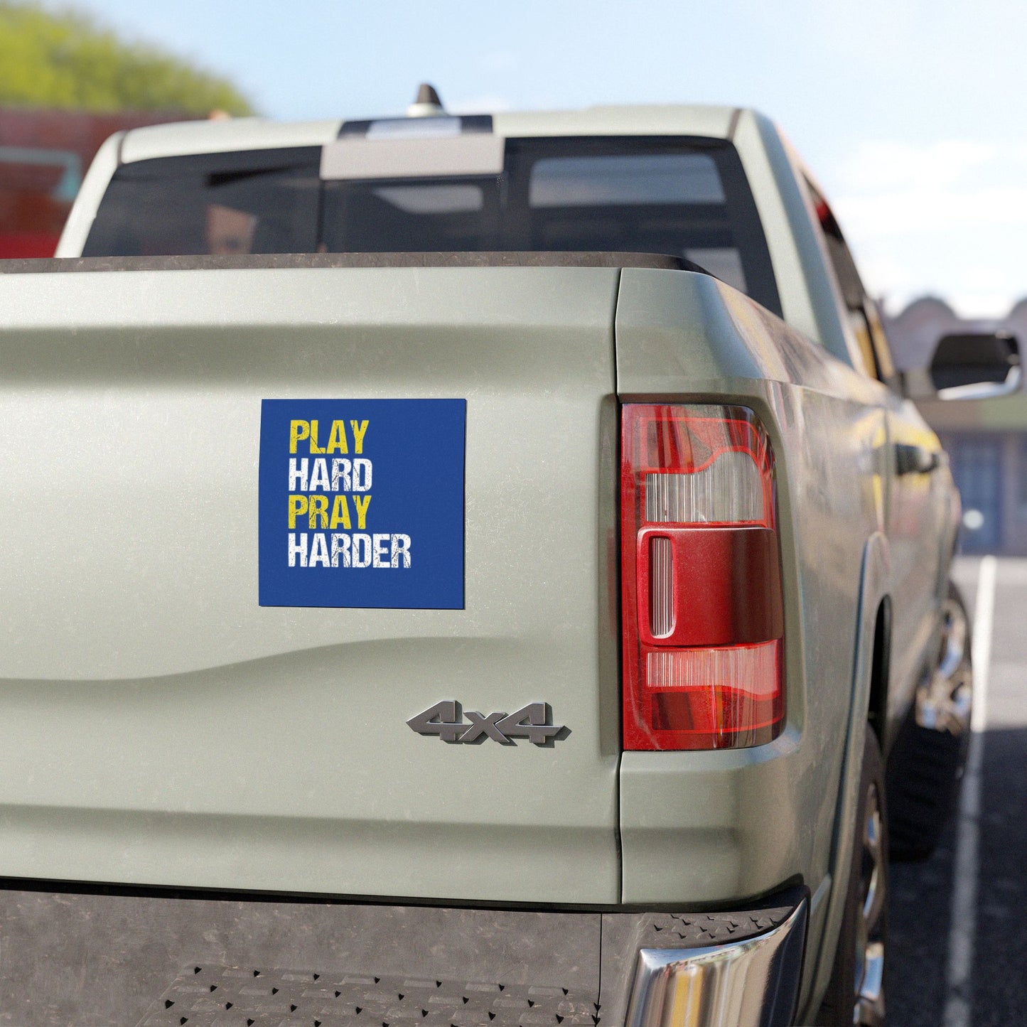 Inspirational Car Magnets - Play Hard Pray Harder, Vehicle Decor, Faith-Based Gift, Christian Accessories, Motivational Design