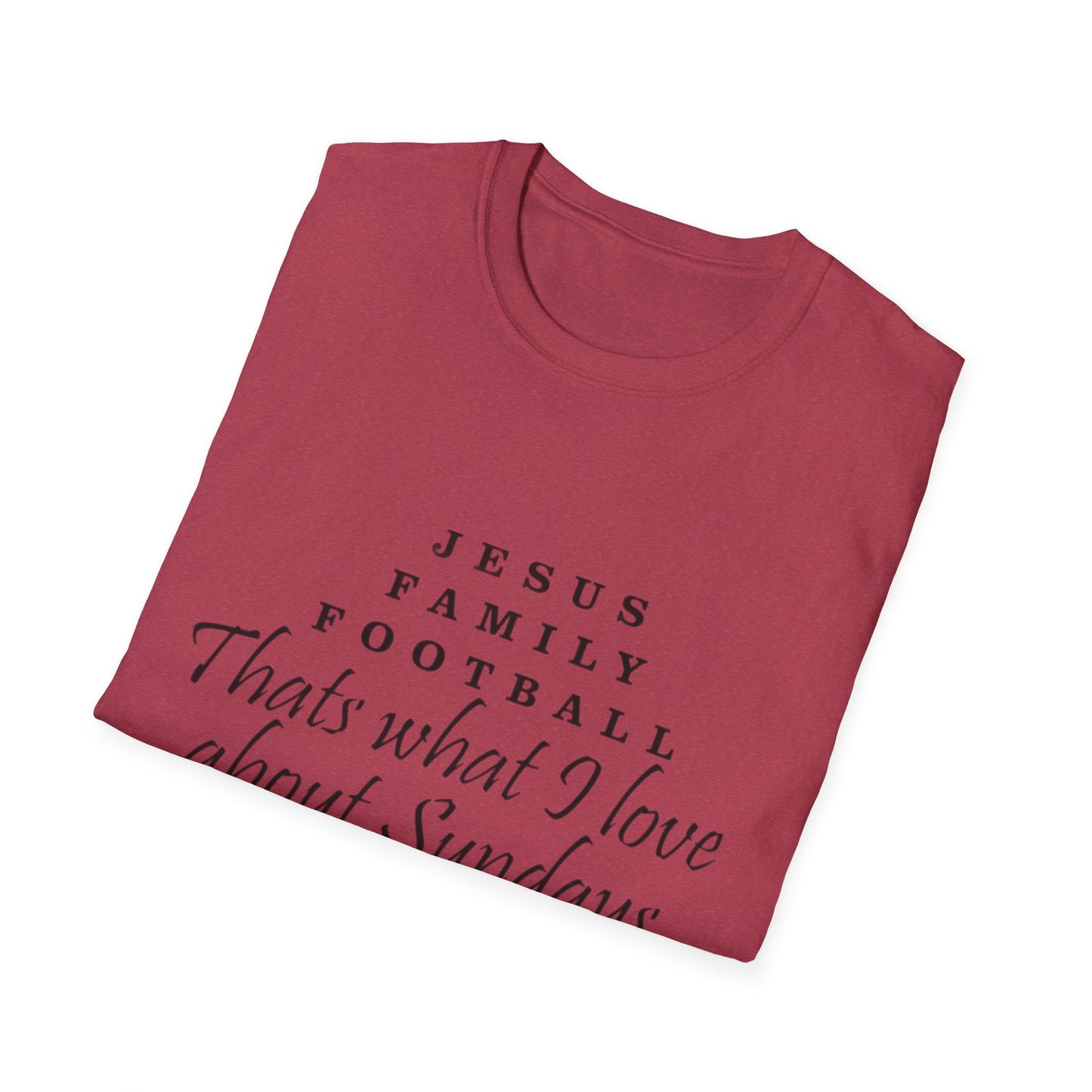 Faith & Family Unisex T-Shirt - Perfect for Game Day, Sundays, Church, Family Gatherings, Gift for Football Lovers