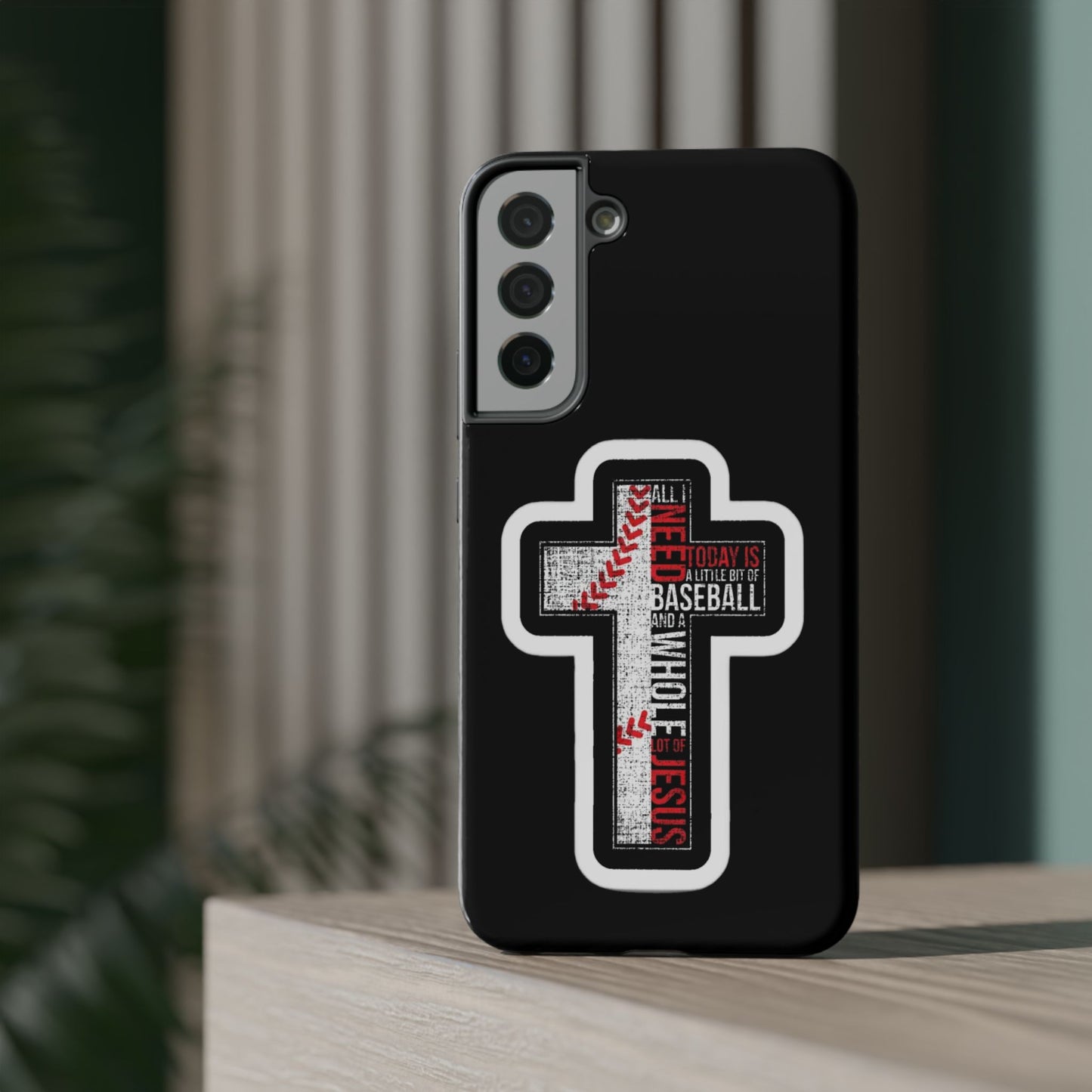Baseball-themed Phone Case, Religious Cell Phone Cover, Impact-Resistant Case for Sports Lovers, Christian Gifts, Durable Mobile Accessory