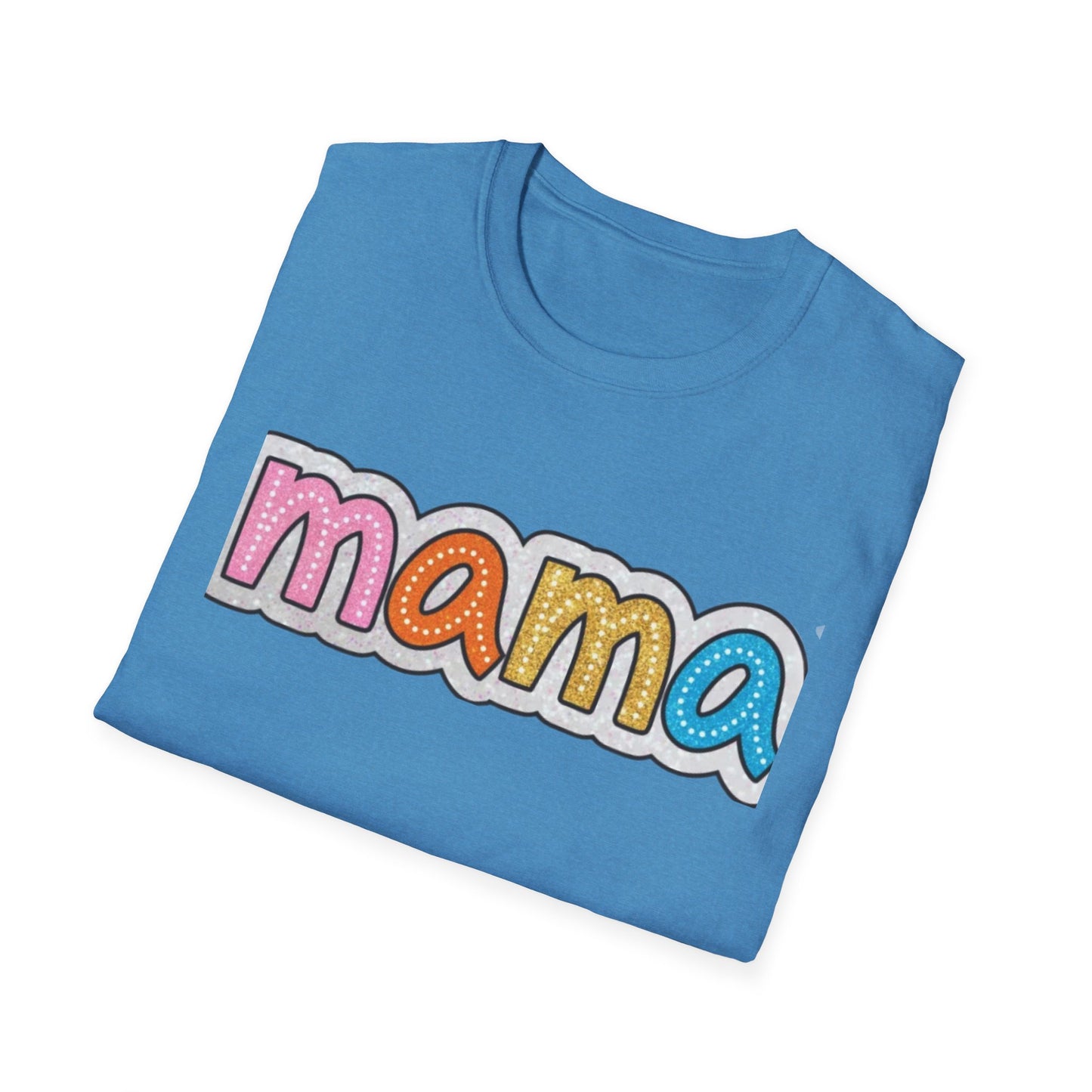 Colorful Mama T-Shirt, Unisex Softstyle Tee for Moms, Mother's Day Gift, Family Outing Shirt, Cozy Casual Wear