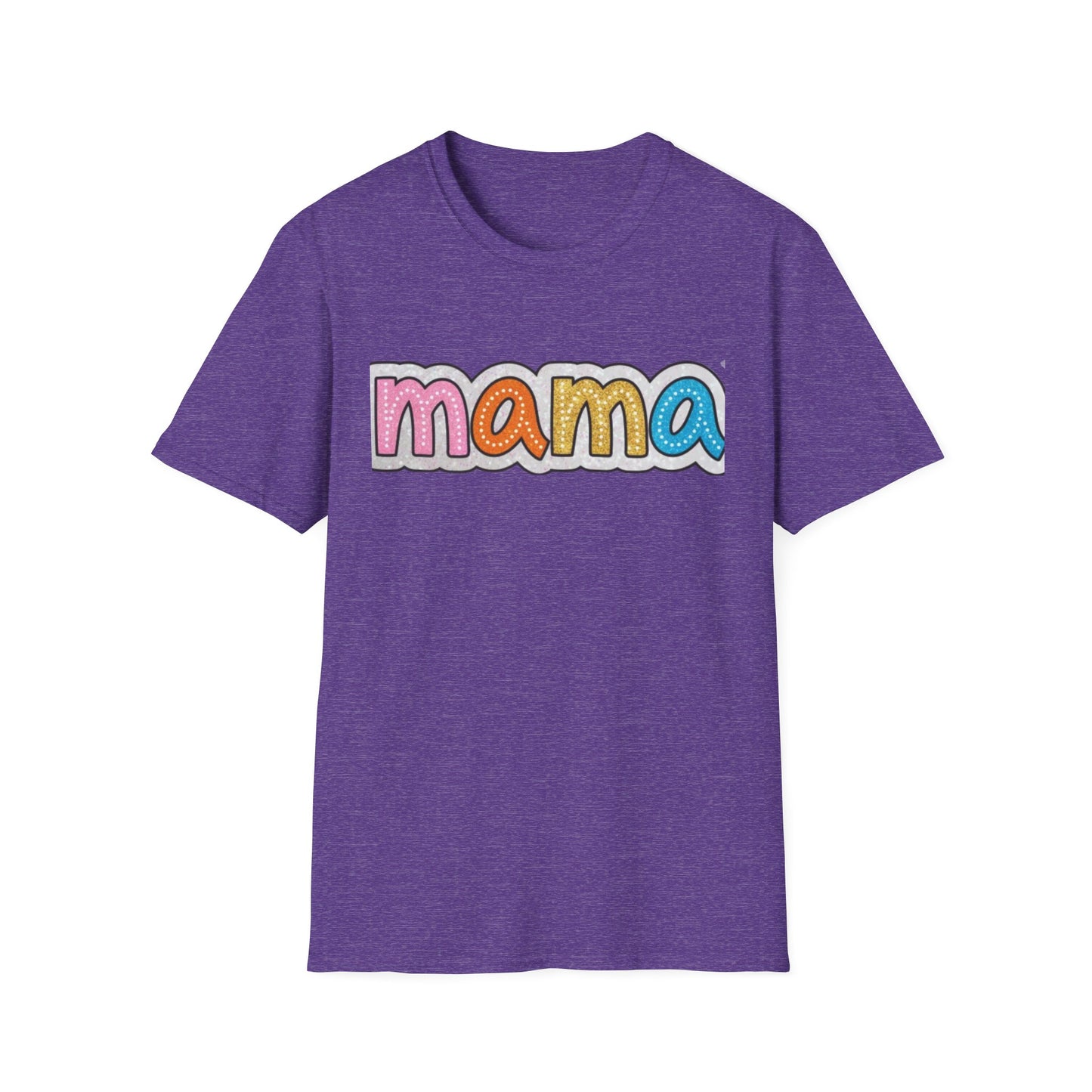 Colorful Mama T-Shirt, Unisex Softstyle Tee for Moms, Mother's Day Gift, Family Outing Shirt, Cozy Casual Wear