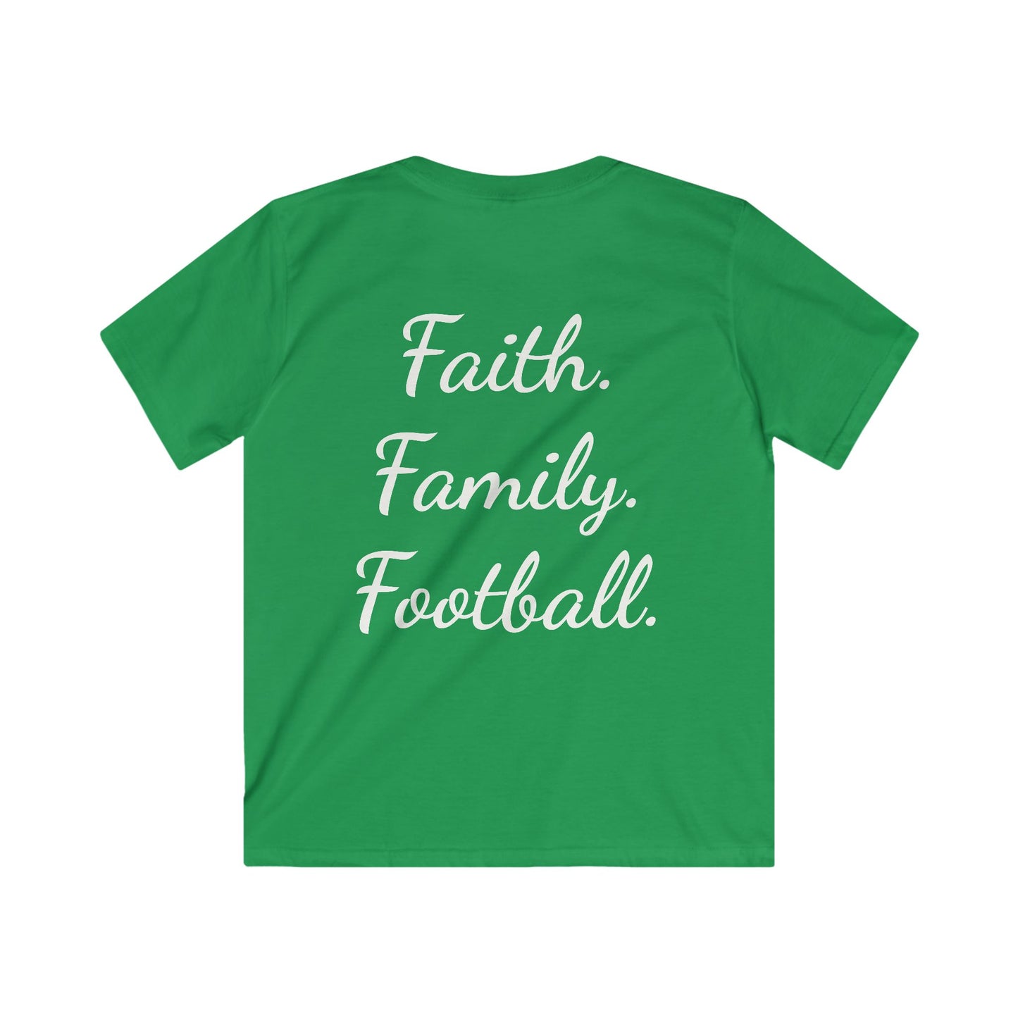 Faith, Family, Football Kids Tee - Softstyle Youth T-Shirt, Gift for Kids, Family Sports Tee, Kids Casual Wear, Birthday Gifts