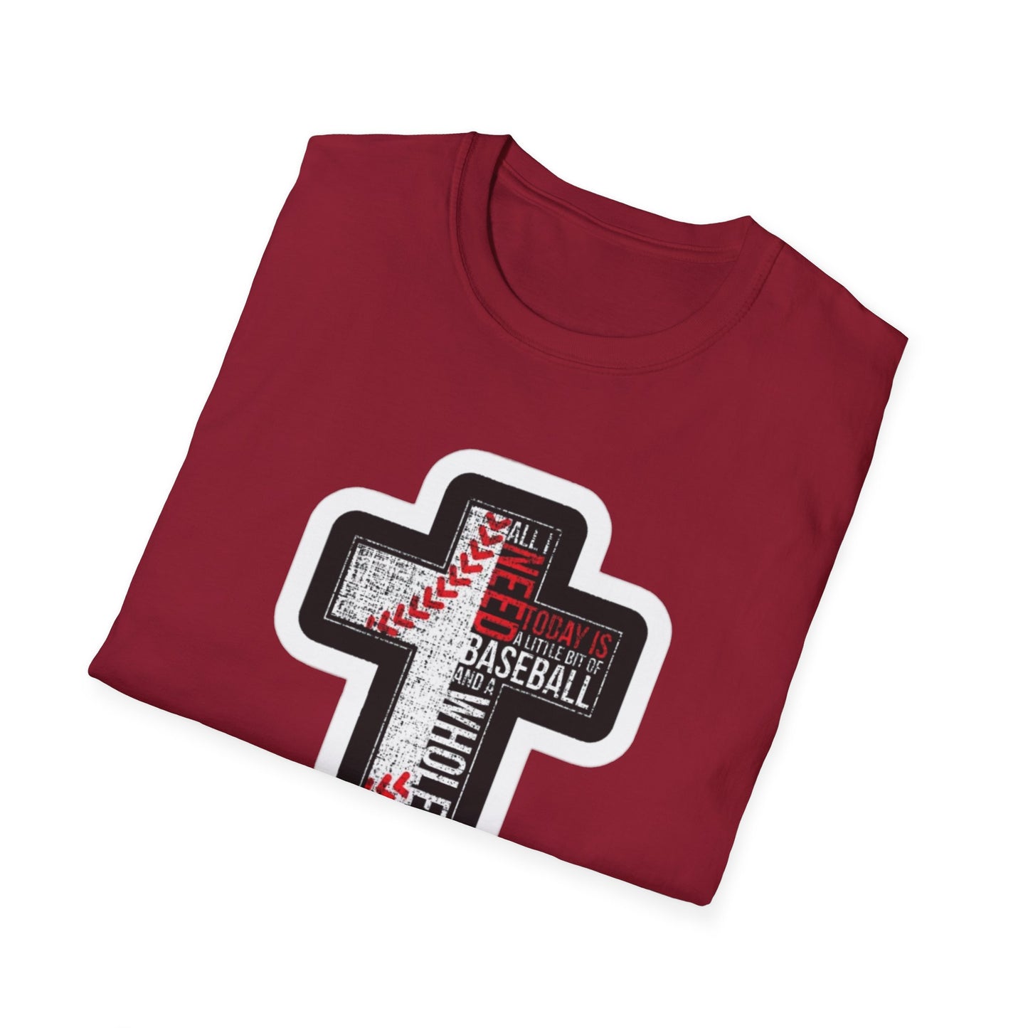 Baseball Cross T-Shirt - Faith & Sports, Unisex Tee, Gift for Baseball Lovers, Christian Apparel, Soft Cotton Tee