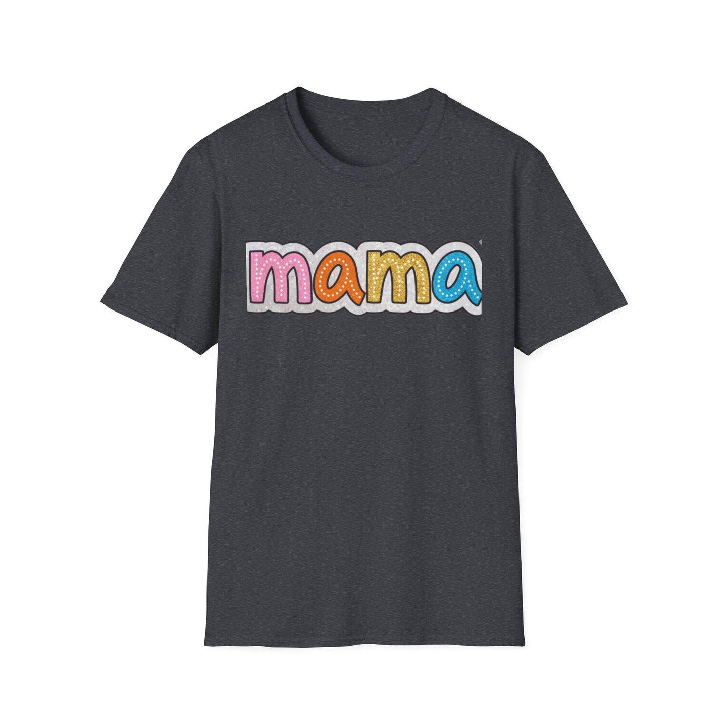 Colorful Mama T-Shirt, Unisex Softstyle Tee for Moms, Mother's Day Gift, Family Outing Shirt, Cozy Casual Wear