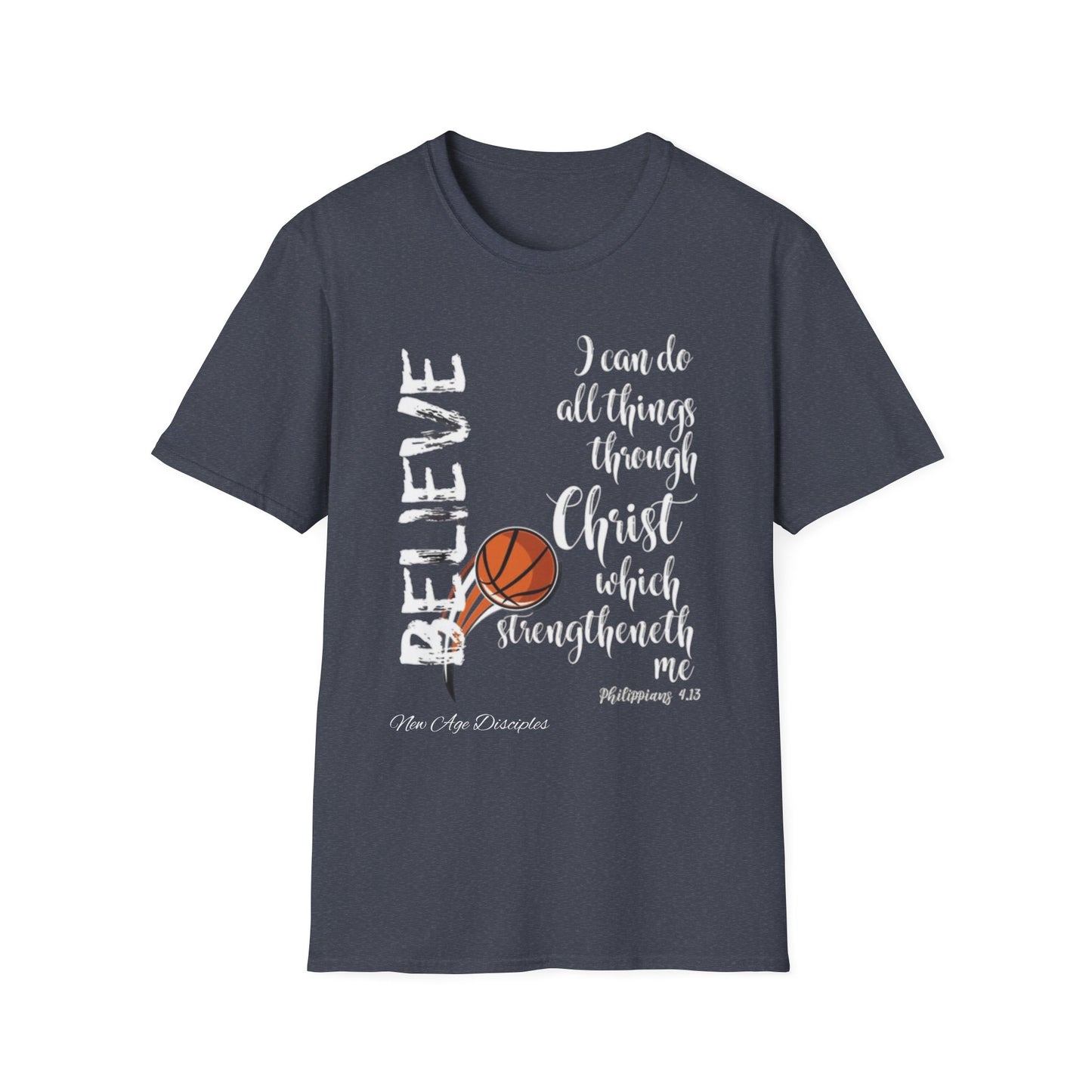 Inspirational Basketball T-Shirt, Motivational Tee, Faith-Based Apparel, Unisex T-Shirt, Gift for Athletes, Sportswear, Christian Quote