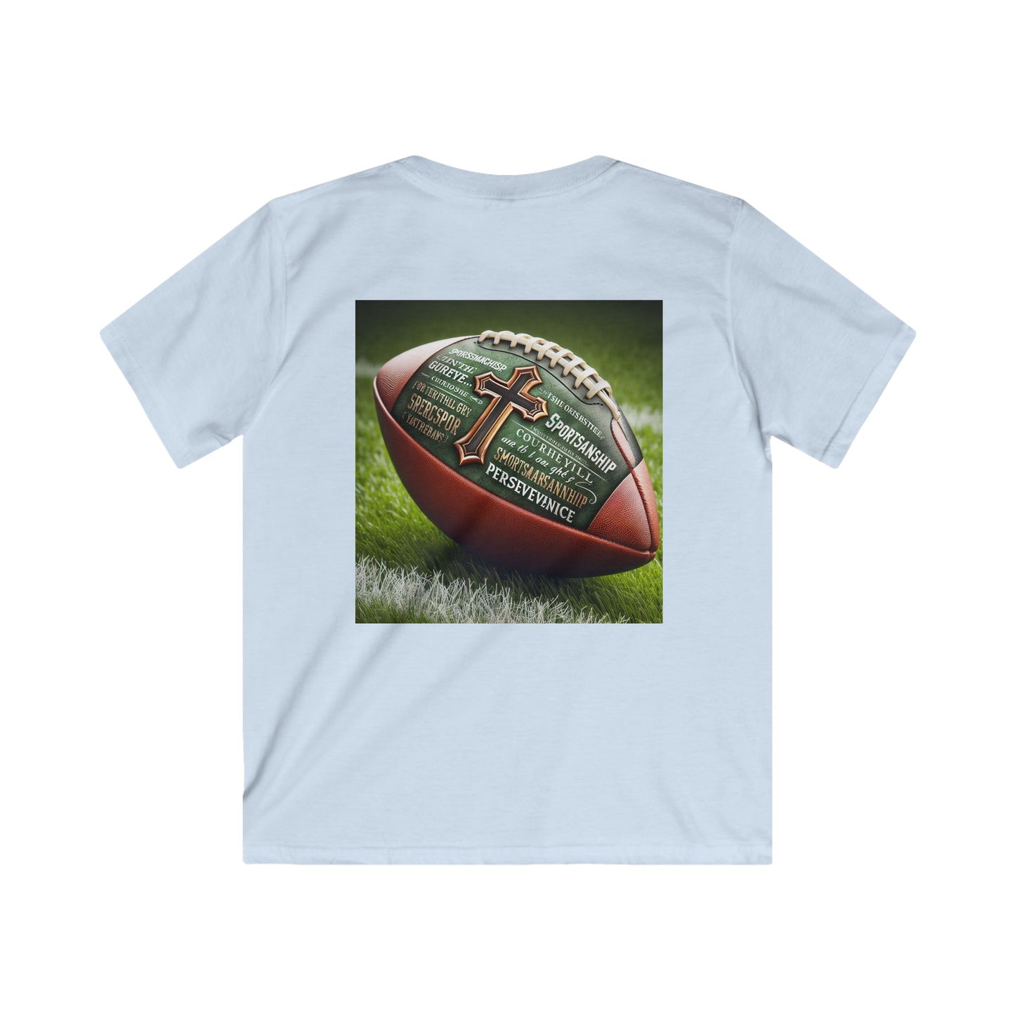 Football Theme Kids Tee, Casual Kids T-Shirt, Sports Kids Apparel, Unisex Kids Clothing, Birthday Gift for Young Athletes