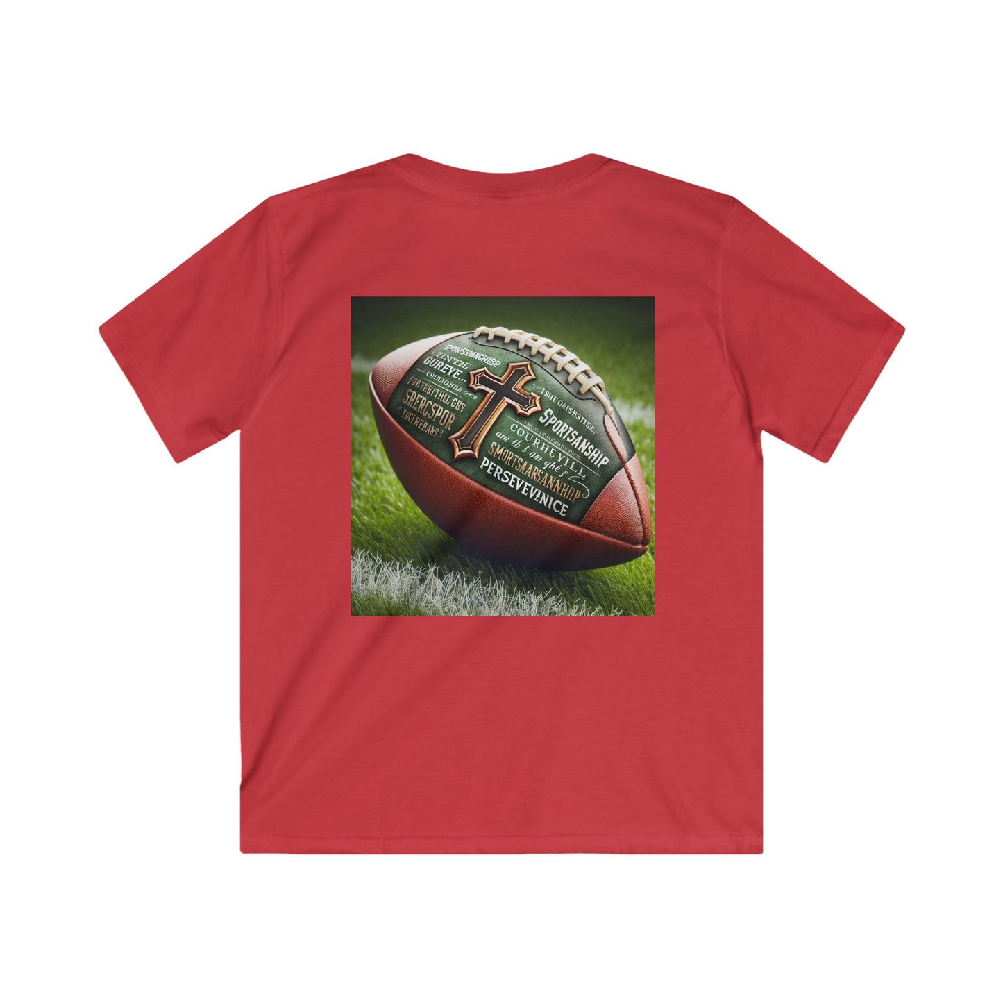 Football Theme Kids Tee, Casual Kids T-Shirt, Sports Kids Apparel, Unisex Kids Clothing, Birthday Gift for Young Athletes
