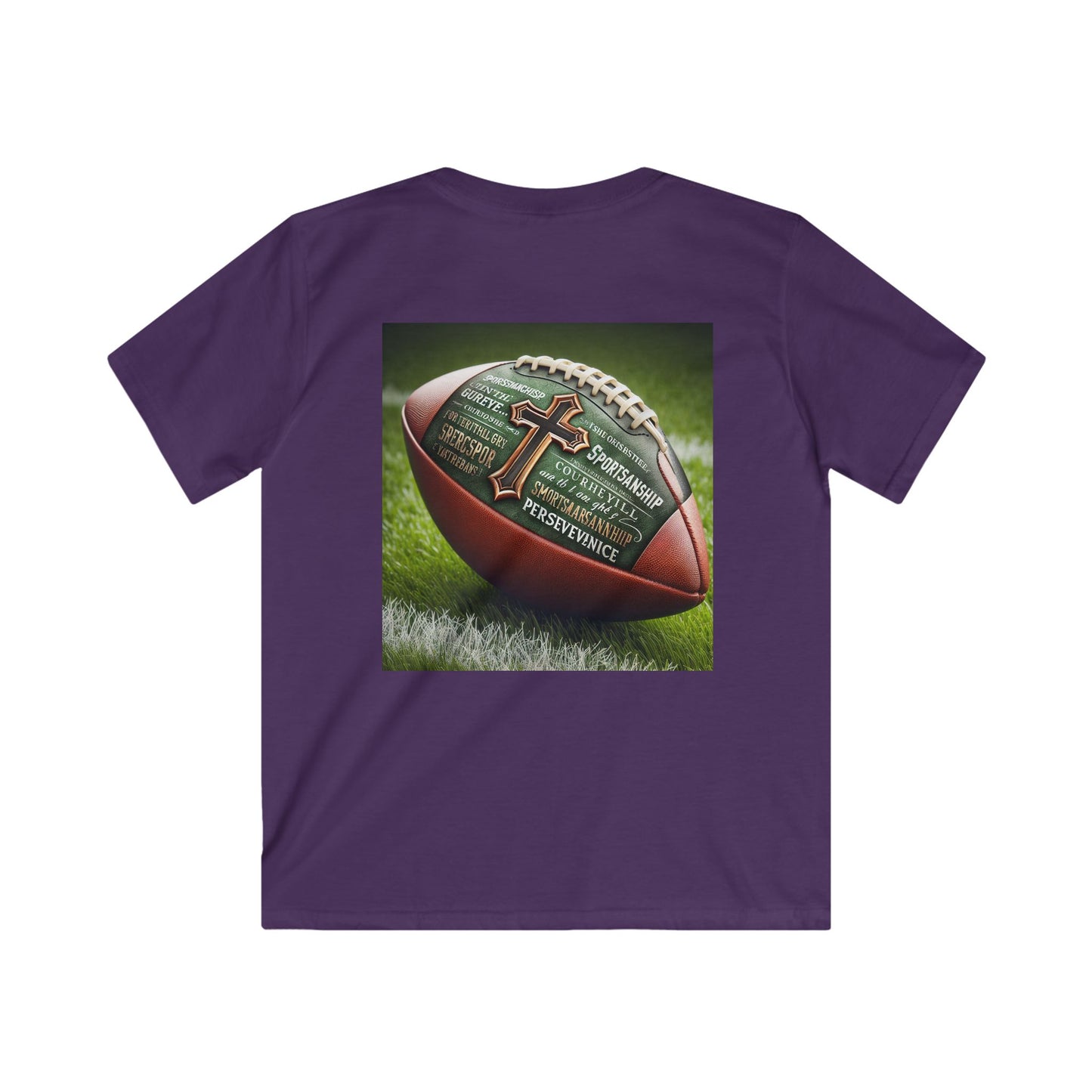 Football Theme Kids Tee, Casual Kids T-Shirt, Sports Kids Apparel, Unisex Kids Clothing, Birthday Gift for Young Athletes