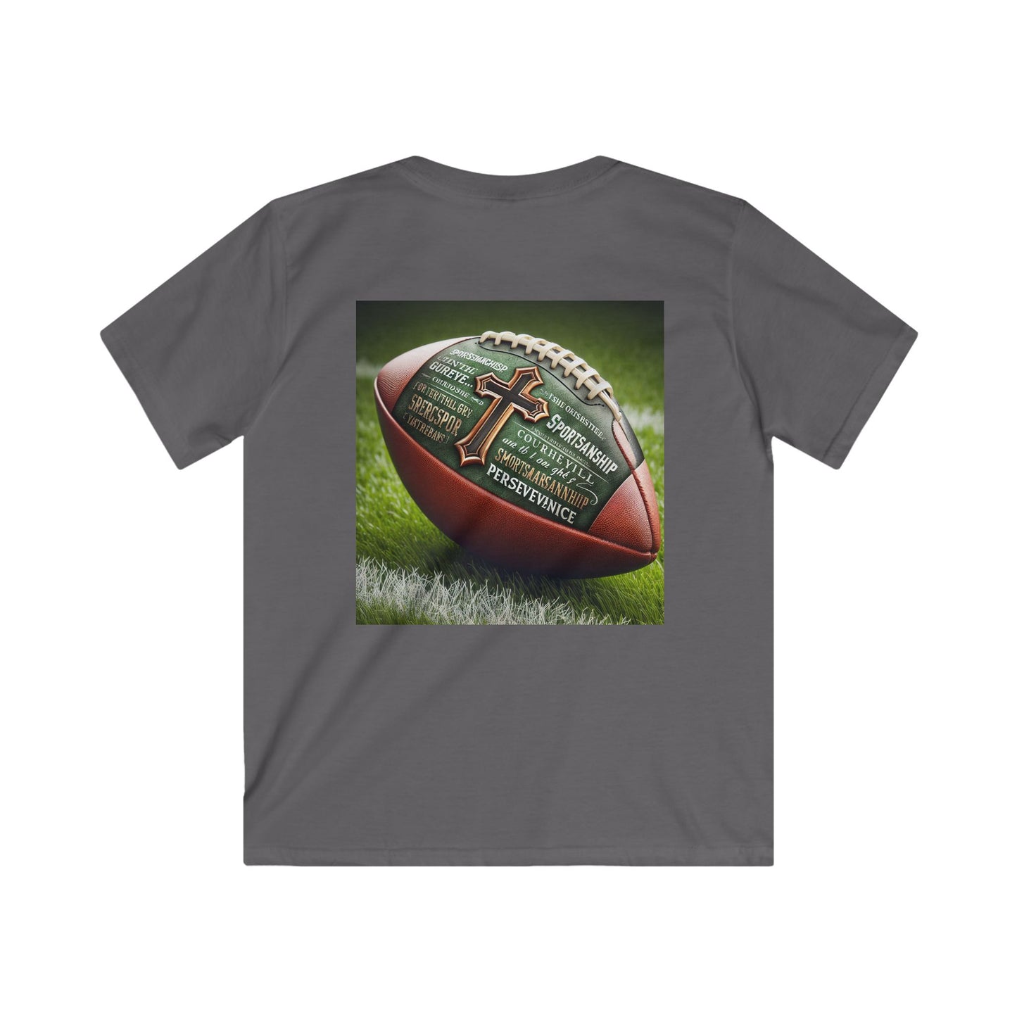 Football Theme Kids Tee, Casual Kids T-Shirt, Sports Kids Apparel, Unisex Kids Clothing, Birthday Gift for Young Athletes
