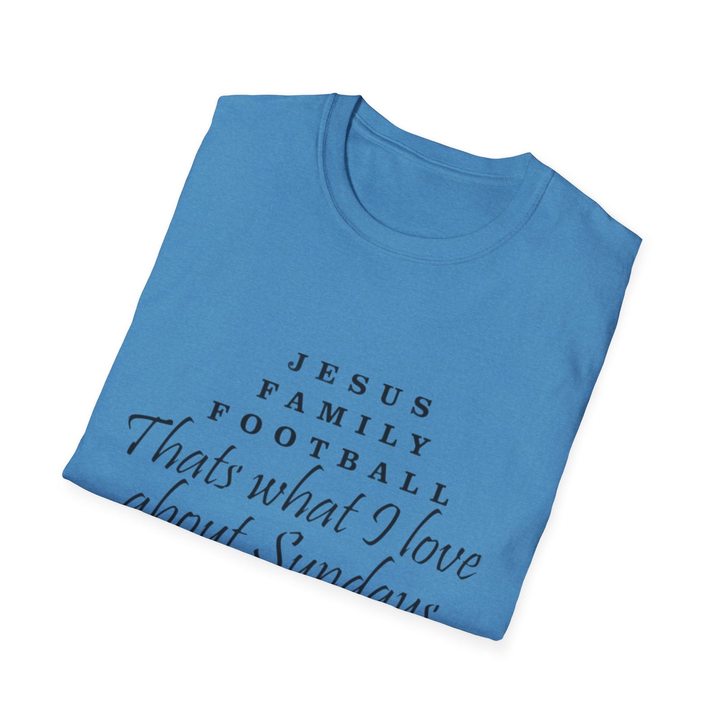 Faith & Family Unisex T-Shirt - Perfect for Game Day, Sundays, Church, Family Gatherings, Gift for Football Lovers