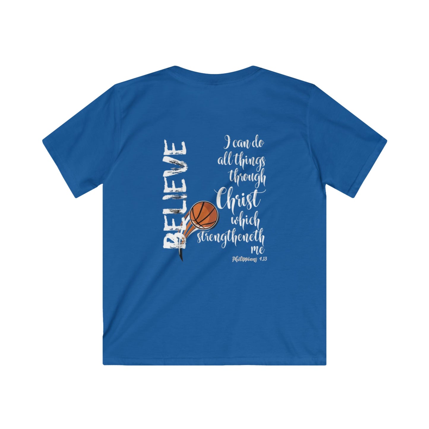 Kids Inspirational Tee, Motivational Kids Shirt, Believe T-Shirt, Christian Youth Clothing, Basketball Faith Tee