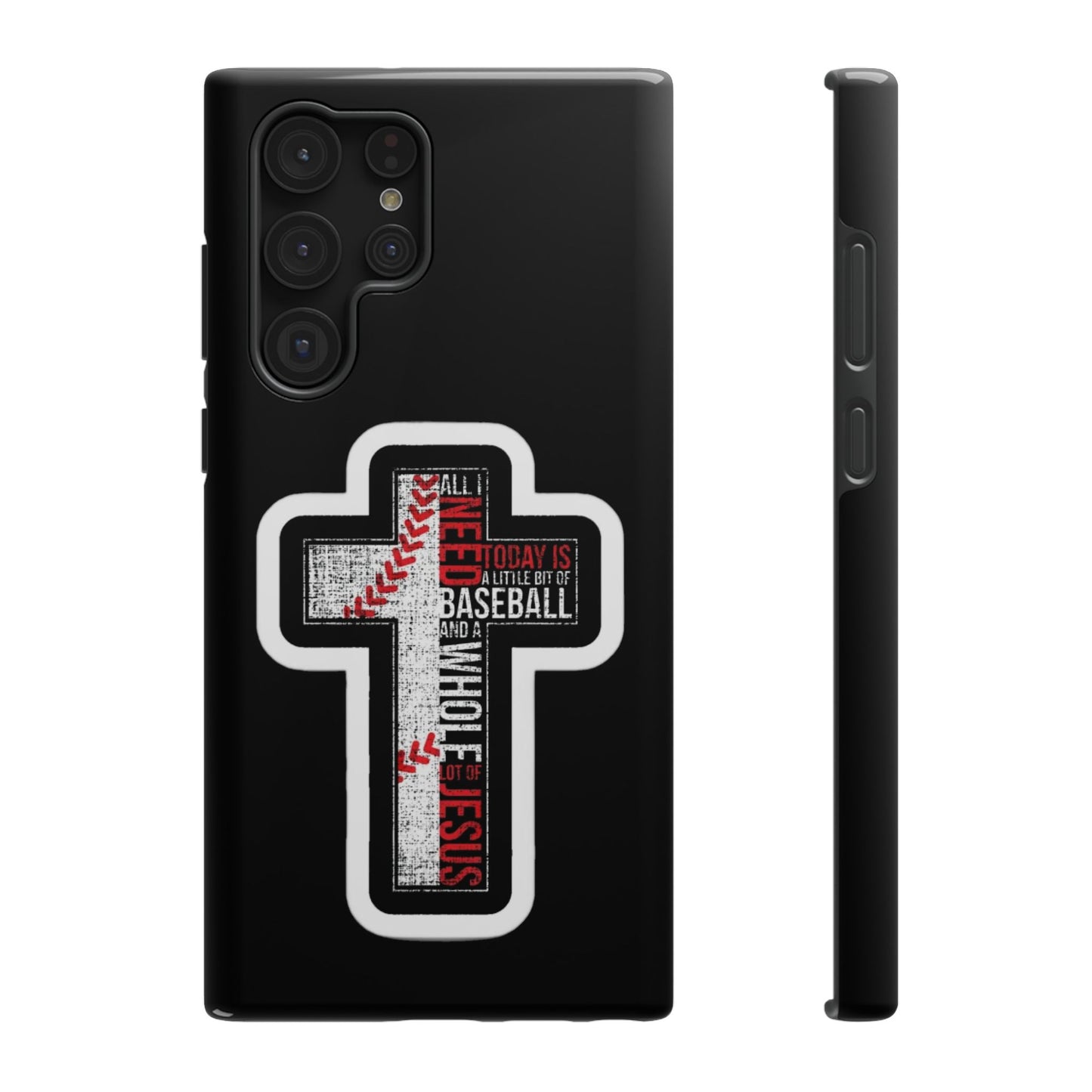 Baseball-themed Phone Case, Religious Cell Phone Cover, Impact-Resistant Case for Sports Lovers, Christian Gifts, Durable Mobile Accessory