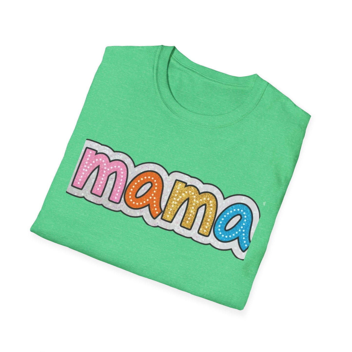 Colorful Mama T-Shirt, Unisex Softstyle Tee for Moms, Mother's Day Gift, Family Outing Shirt, Cozy Casual Wear