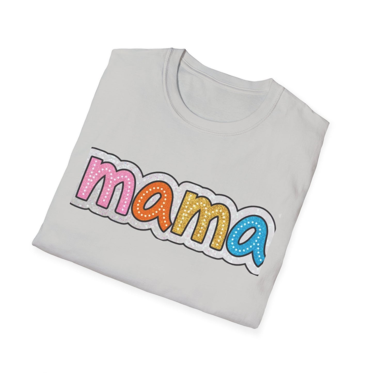 Colorful Mama T-Shirt, Unisex Softstyle Tee for Moms, Mother's Day Gift, Family Outing Shirt, Cozy Casual Wear
