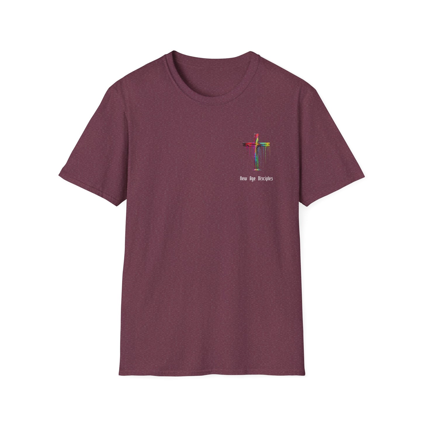 Rainbow Cross Graphic T-Shirt, Christian Apparel, Unisex Tee, Faith-Based Gift, Stylish Religious Wear