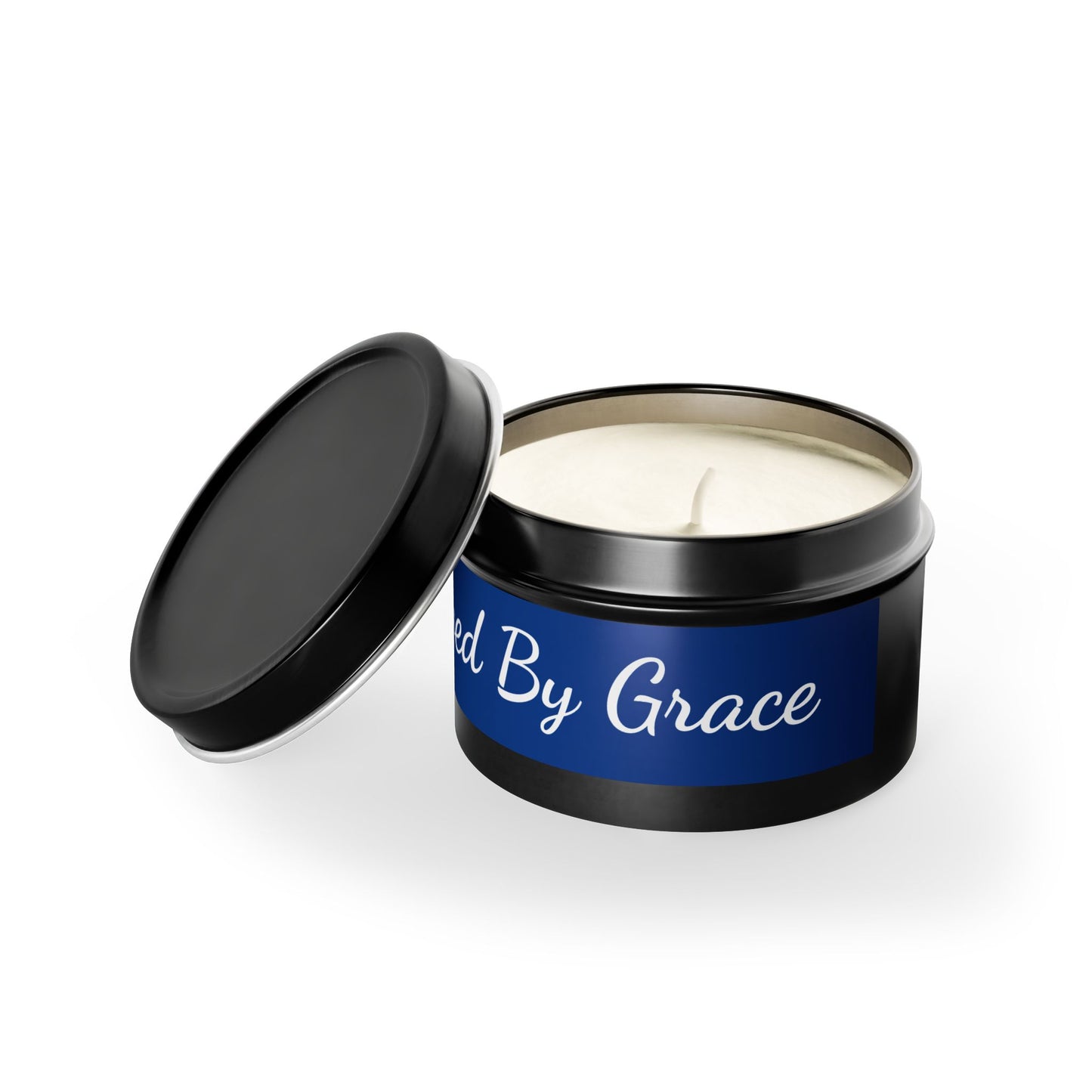 Tranquil Tin Candles – Saved By Grace, Relaxation Gifts, Home Fragrance, Self-Care Treats, Spiritual Wellness, Inspirational Decor