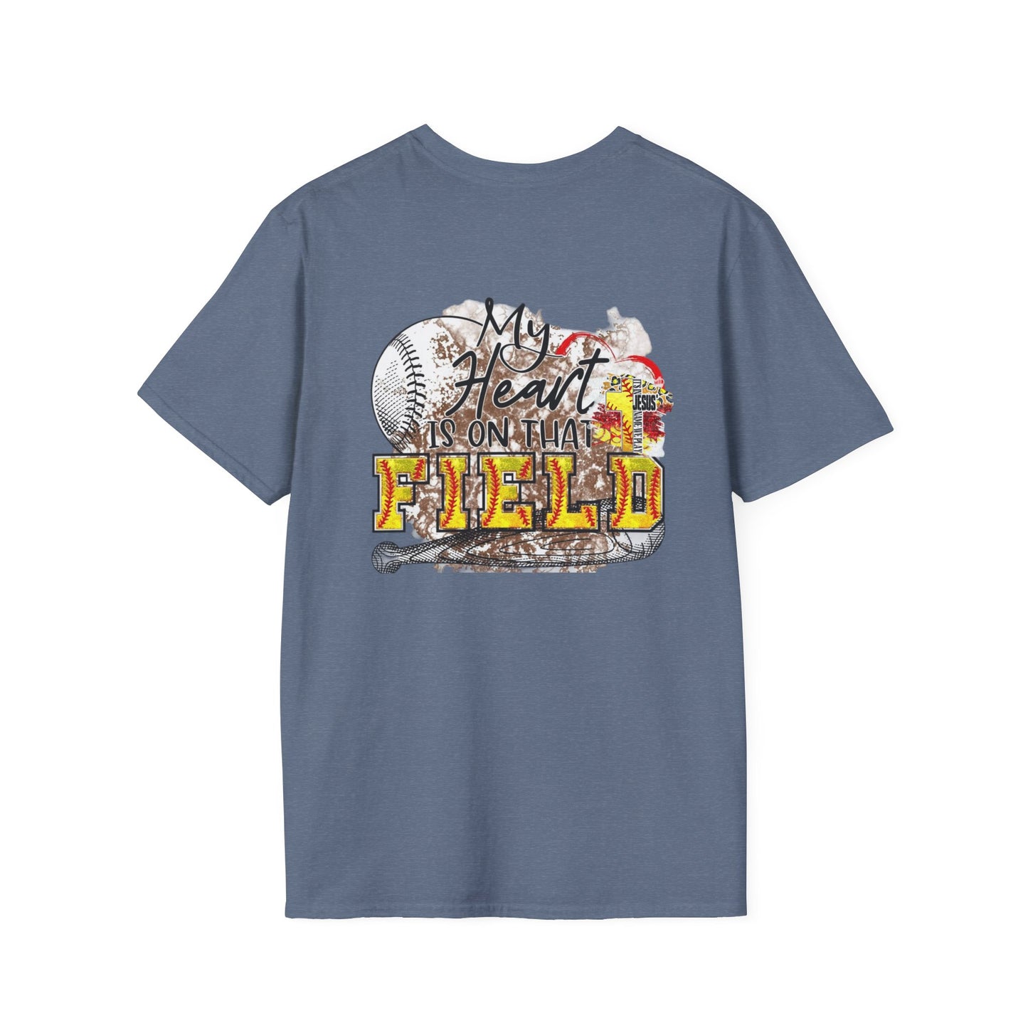 Baseball Heart T-Shirt | Unisex Softstyle Tee, Gift for Sports Lovers, Father's Day, Baseball Fans, Summer Style