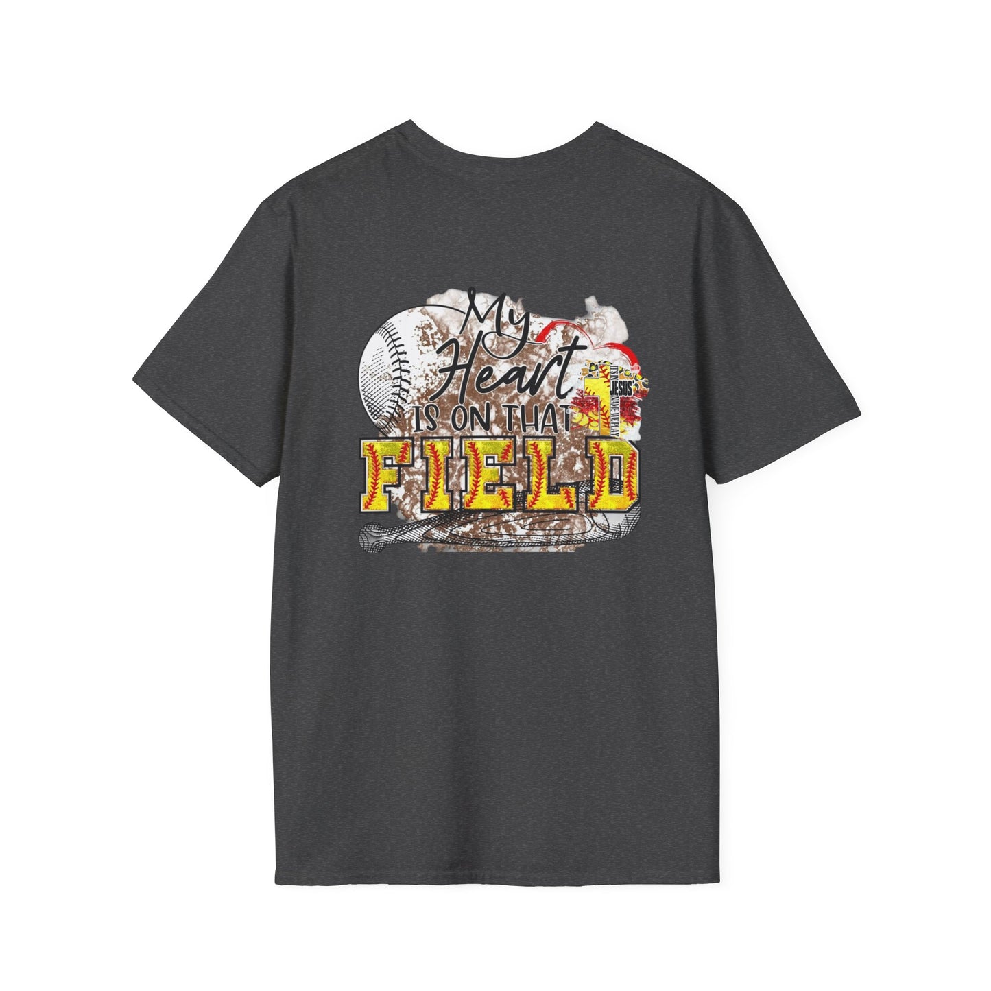 Baseball Heart T-Shirt | Unisex Softstyle Tee, Gift for Sports Lovers, Father's Day, Baseball Fans, Summer Style